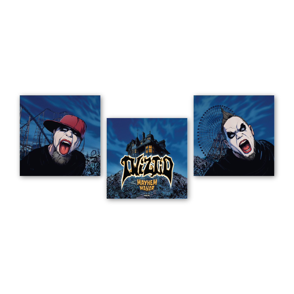 Twiztid Mayhem Manor - Signed Graphic Novel - Soundtrack (Platinum Edition) Vinyl Record
