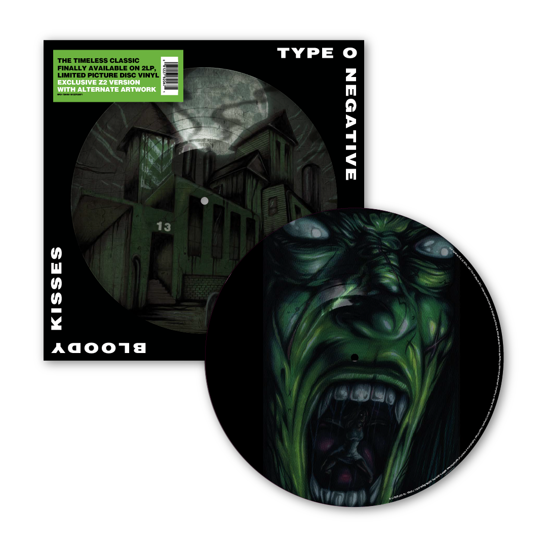 Type O Negative - Bloody Kisses 30 - Green Edition - Graphic Novel & Vinyl Record Bundle