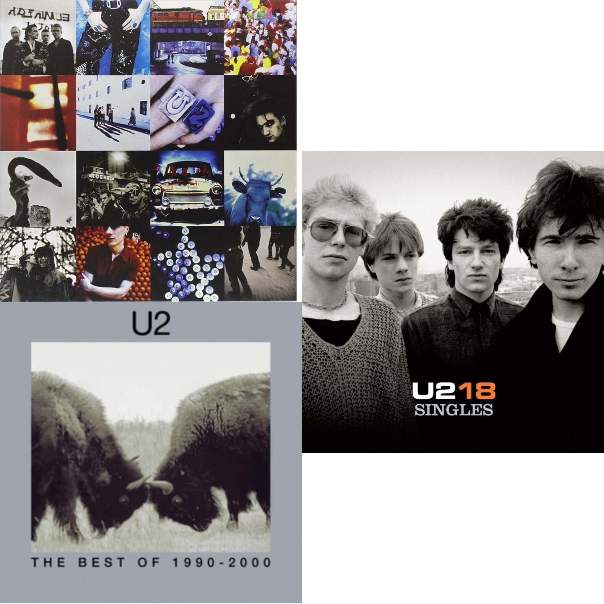 U218 Singles & Achtung Baby (180G/2 LP) & Best Of 1990-2000 (2LP)