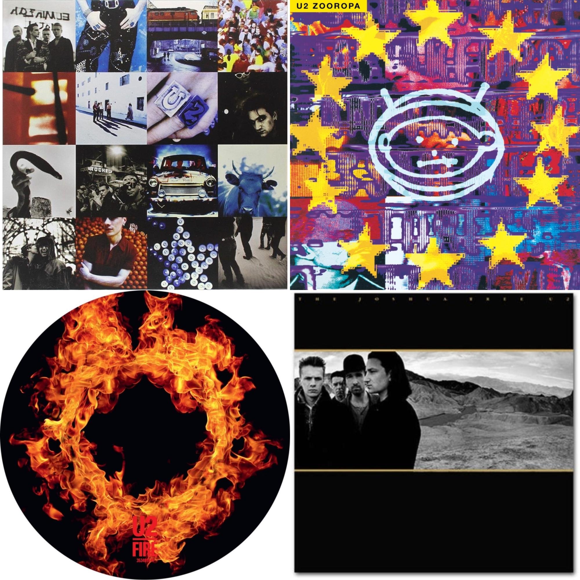 Fire (40Th Anniversary Edition/Picture Disc) & Zooropa (Transparent Yellow/2LP) & Joshua Tree & Achtung Baby (180G/2 LP)
