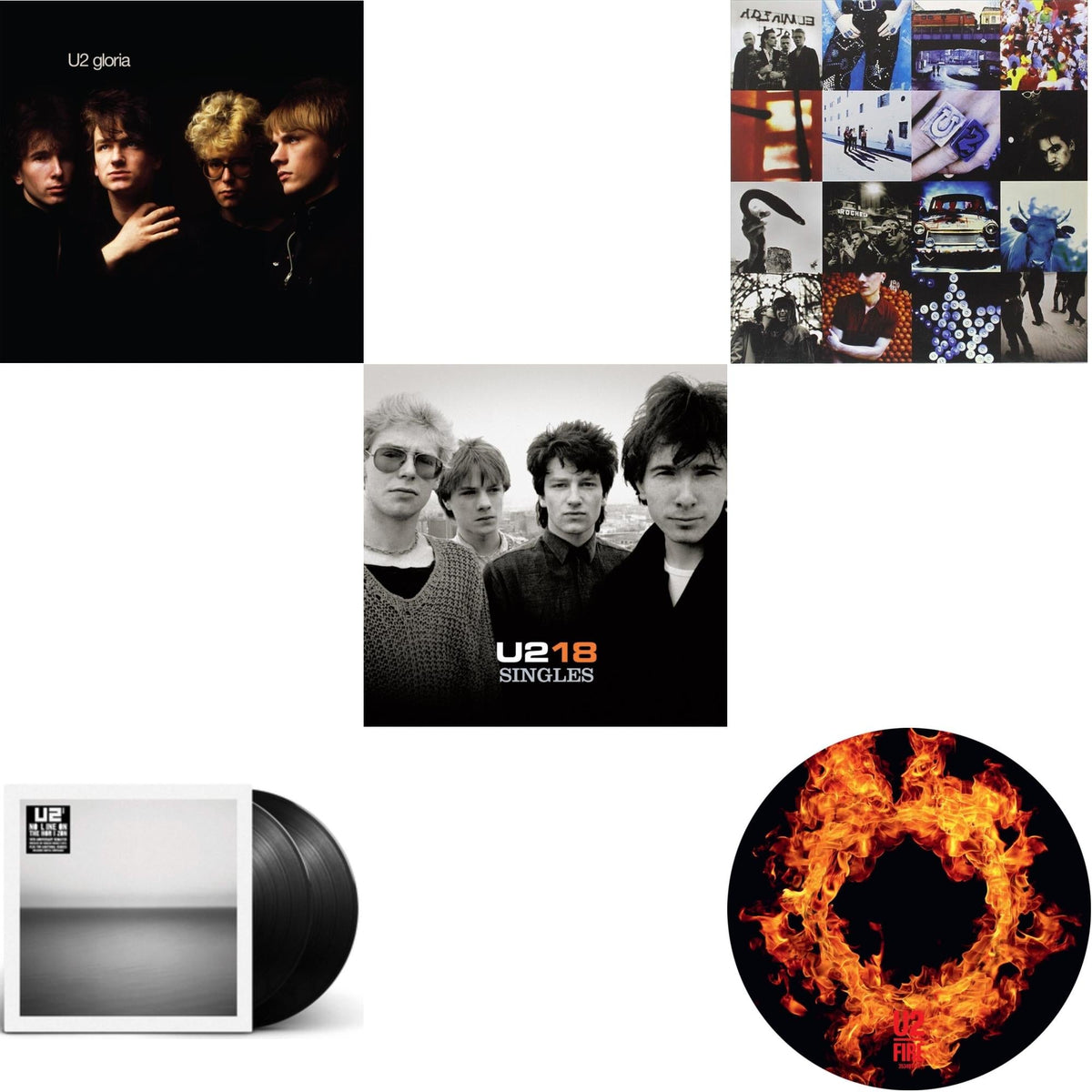 Fire (40Th Anniversary Edition/Picture Disc) & Gloria (40Th Anniversary/180G/Transparent Yellow LP Vinyl) & U218 Singles & Achtung Baby (180G/2 LP) & No Line On The Horizon (2 LP)