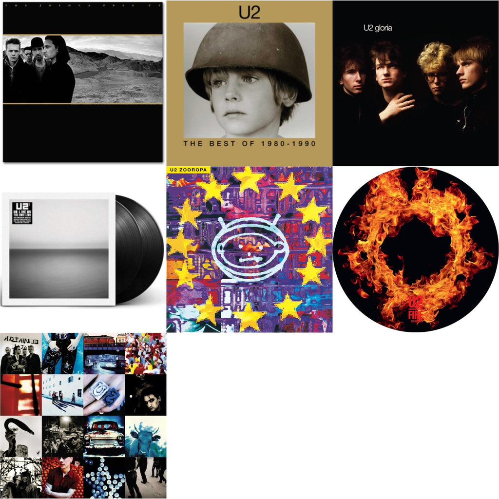 U2 - Joshua Tree & Best Of 1980-1990 (180G/2 LP) & Gloria (40Th Anniversary/180G/Transparent Yellow LP Vinyl) (Rsd) & No Line On The Horizon (2 LP) & Zooropa (Transparent Yellow/2LP) & Fire (40Th Anniversary Edition/Picture Disc) (Rsd) & Achtung Baby
