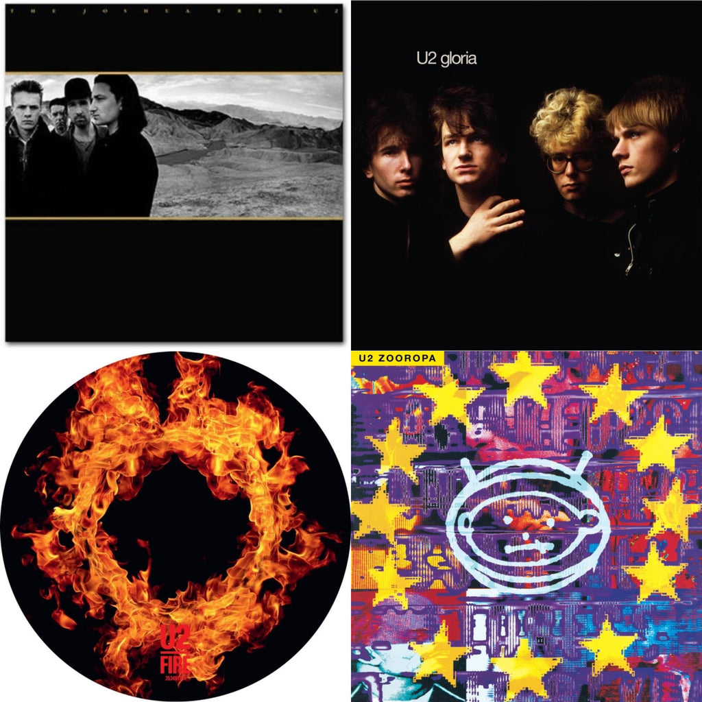 U2 - Fire (40Th Anniversary Edition/Picture Disc) & Gloria (40Th Anniversary/180G/Transparent Yellow LP Vinyl) & Zooropa (Transparent Yellow/2LP) & Joshua Tree