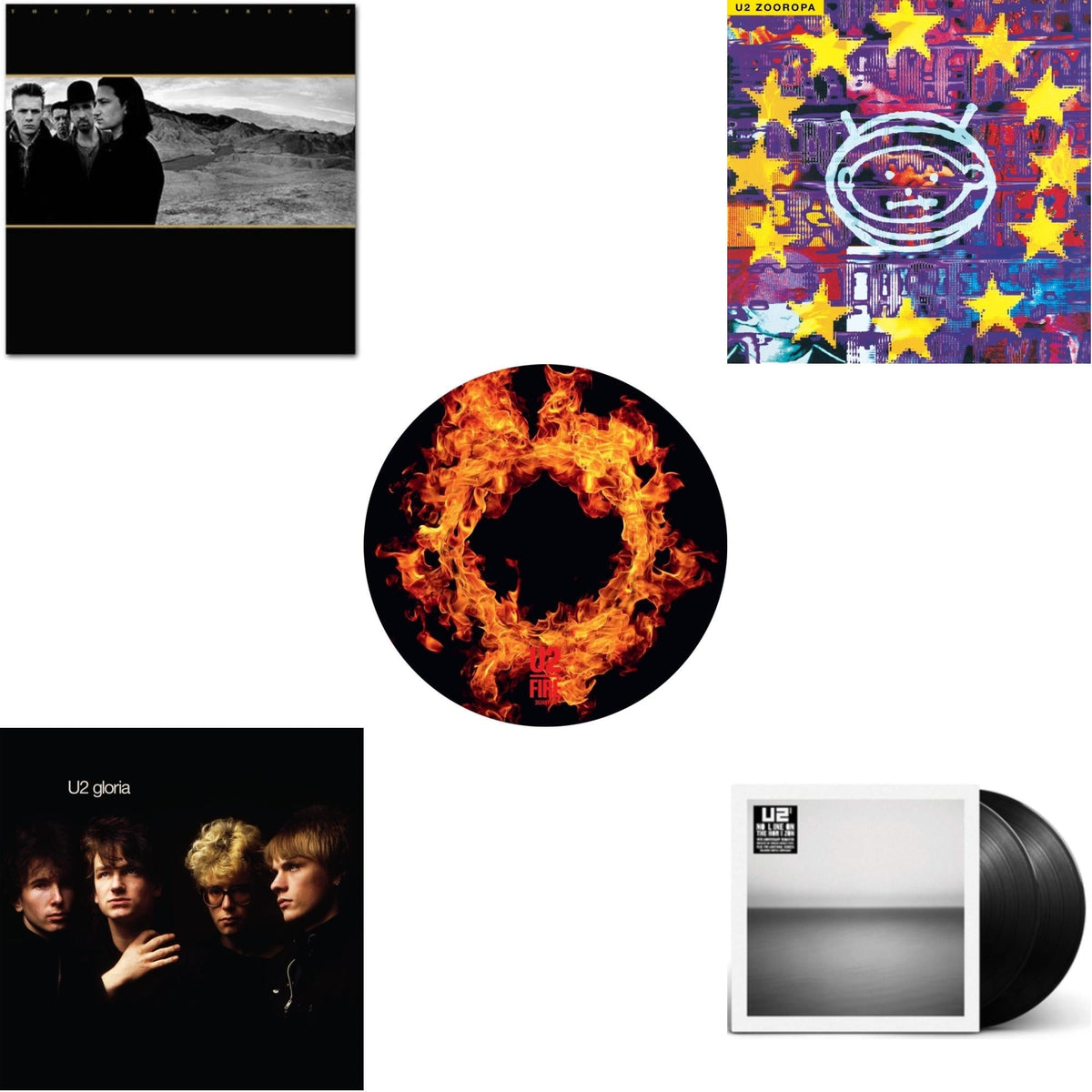Fire (40Th Anniversary Edition/Picture Disc) & Gloria (40Th Anniversary/180G/Transparent Yellow LP Vinyl) & Zooropa (Transparent Yellow/2LP) & Joshua Tree & No Line On The Horizon (2 LP)