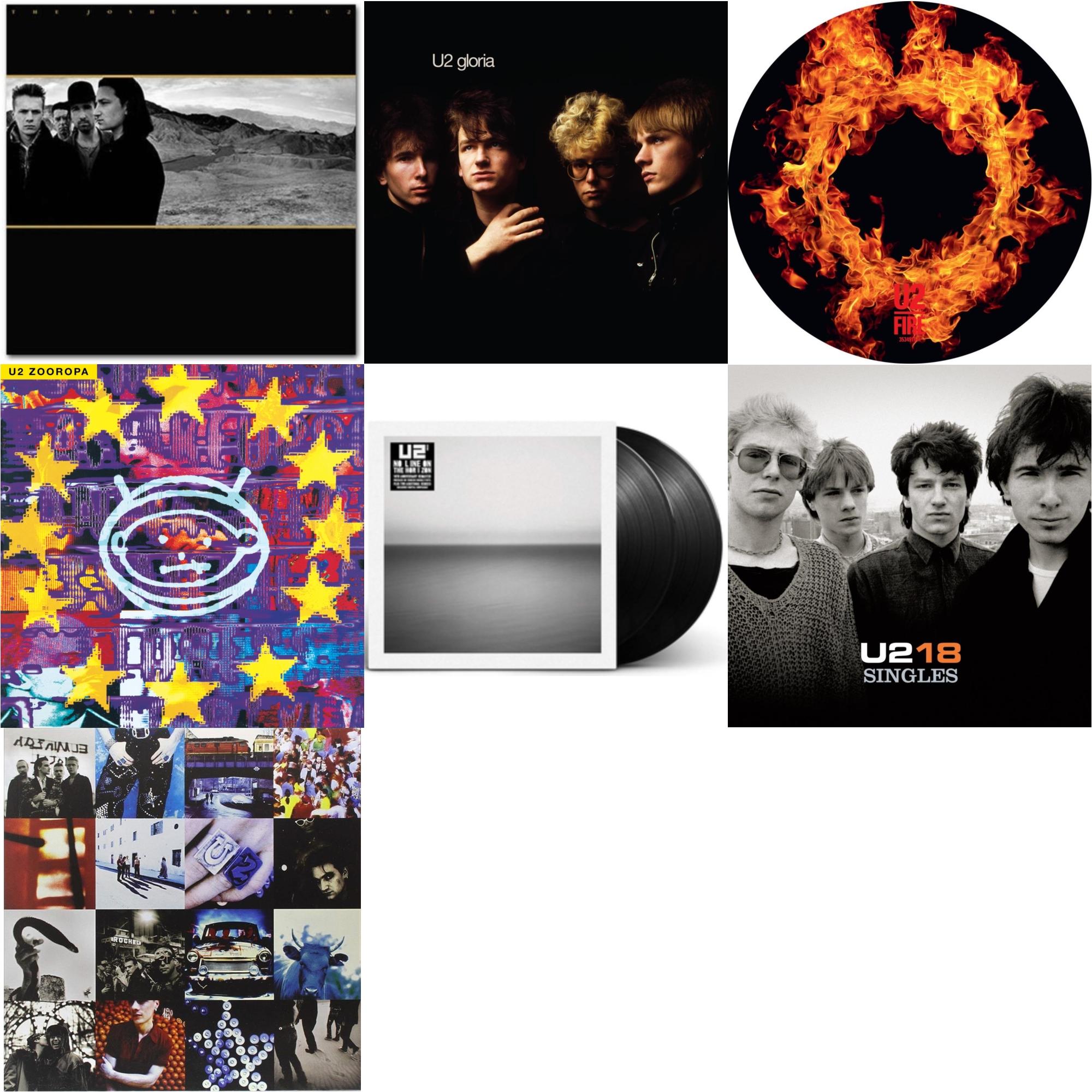 Fire (40Th Anniversary Edition/Picture Disc) & Gloria (40Th Anniversary/180G/Transparent Yellow LP Vinyl) & Zooropa (Transparent Yellow/2LP) & U218 Singles & Joshua Tree & Achtung Baby (180G/2 LP) & No Line On The Horizon (2 LP)