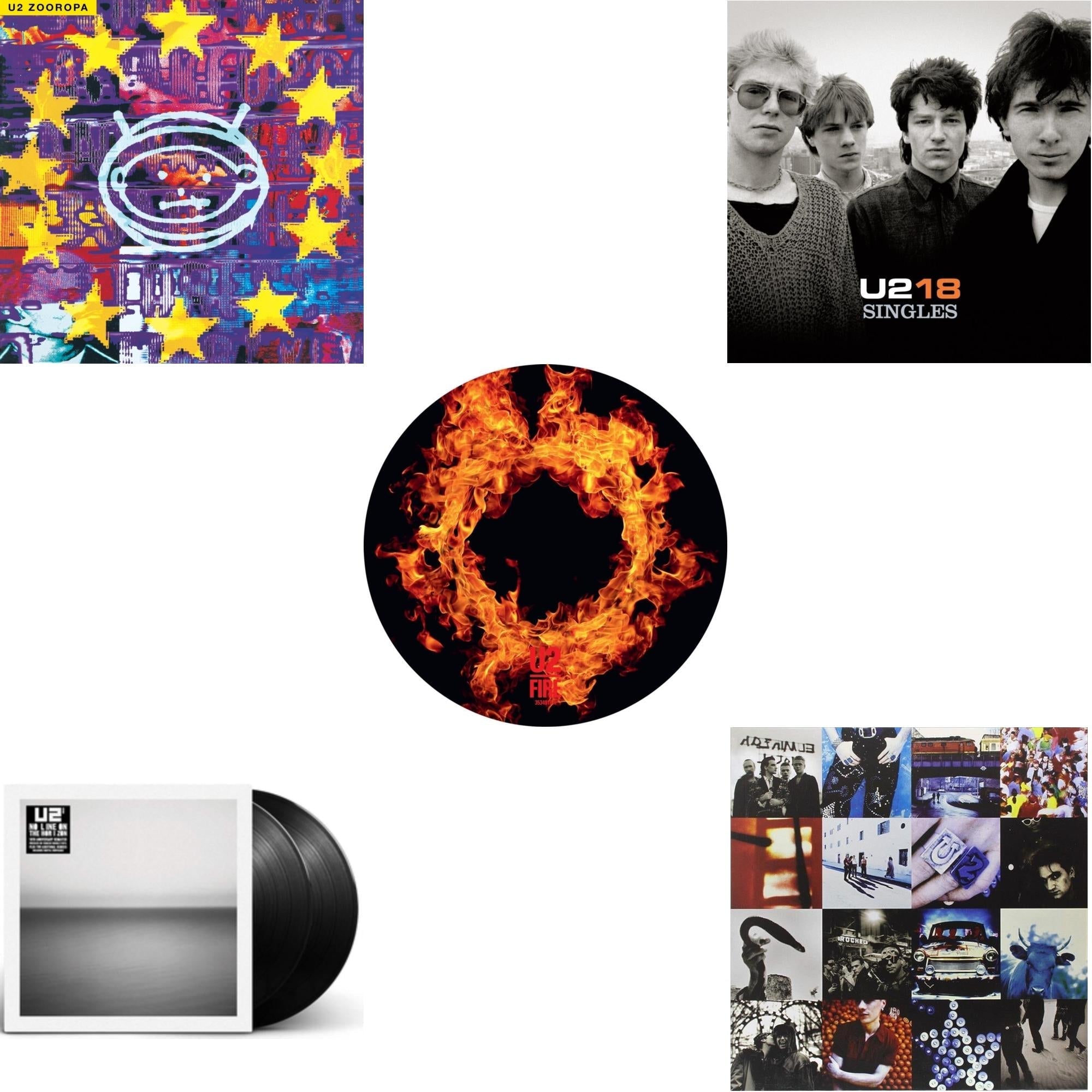 Fire (40Th Anniversary Edition/Picture Disc) & Zooropa (Transparent Yellow/2LP) & U218 Singles & Achtung Baby (180G/2 LP) & No Line On The Horizon (2 LP)