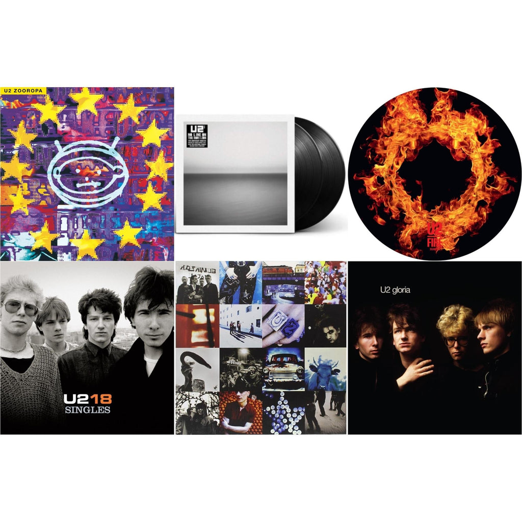U2 - Fire (40Th Anniversary Edition/Picture Disc) & Gloria (40Th Anniversary/180G/Transparent Yellow LP Vinyl) & Zooropa (Transparent Yellow/2LP) & U218 Singles & Achtung Baby (180G/2 LP) & No Line On The Horizon (2 LP)