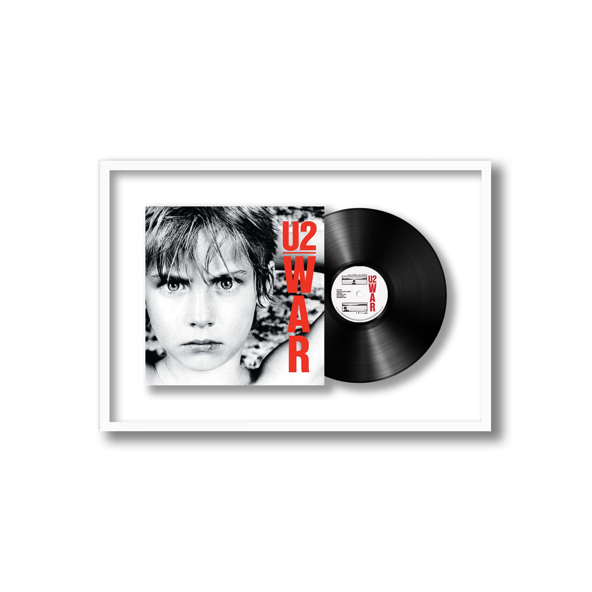 U2 - War - Framed Vinyl Record