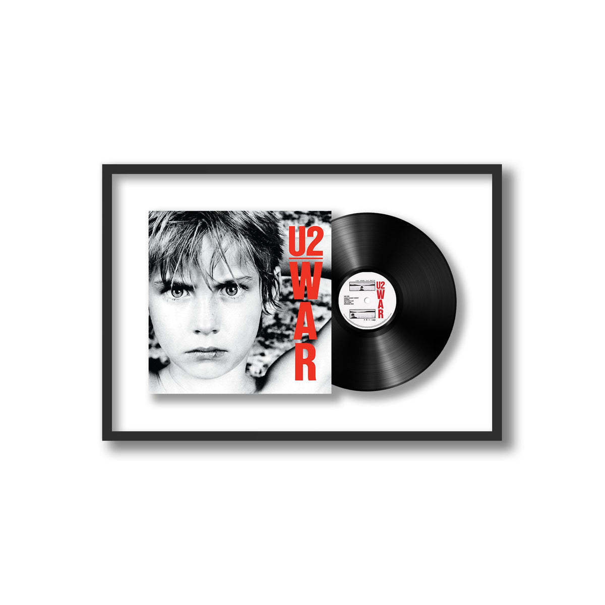 U2 - War - Framed Vinyl Record