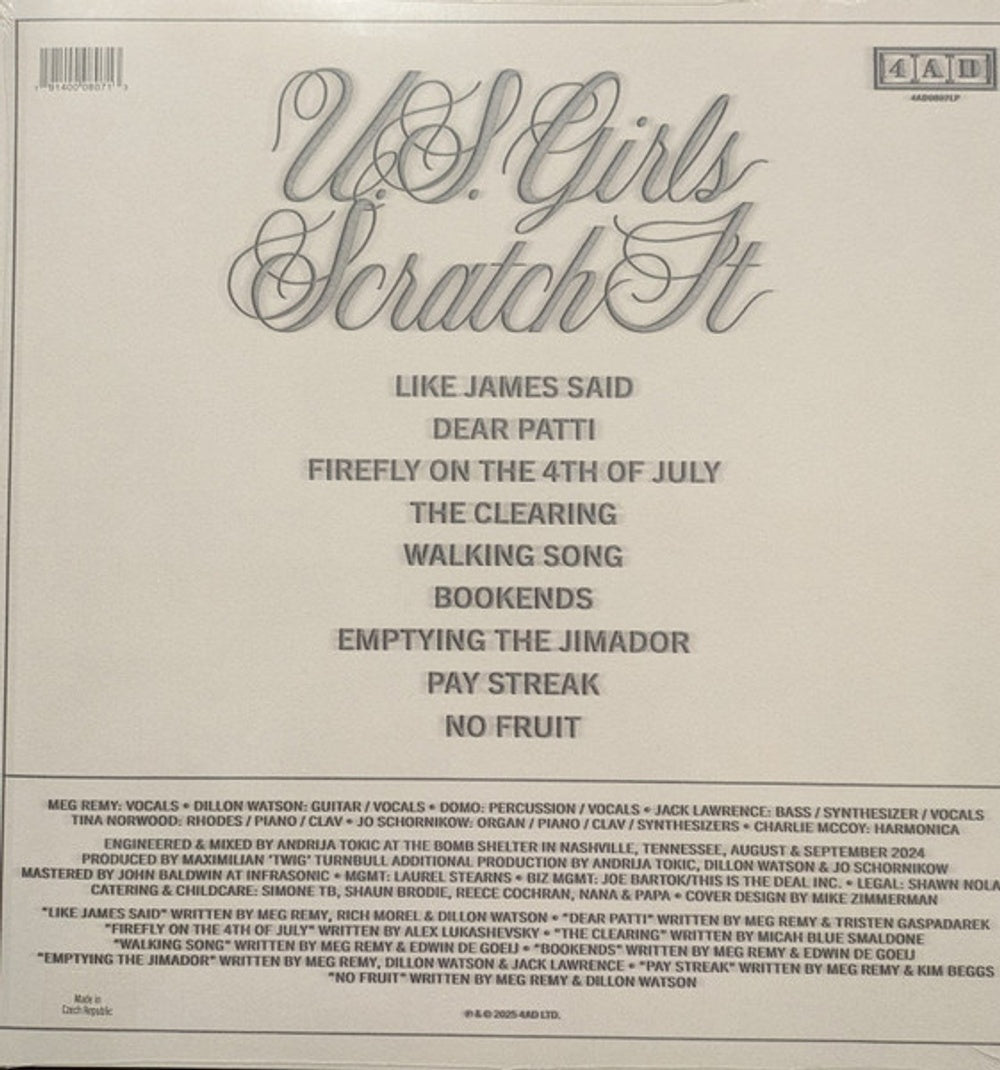U.S. Girls – Scratch It (LP Vinyl) Vinyl Record