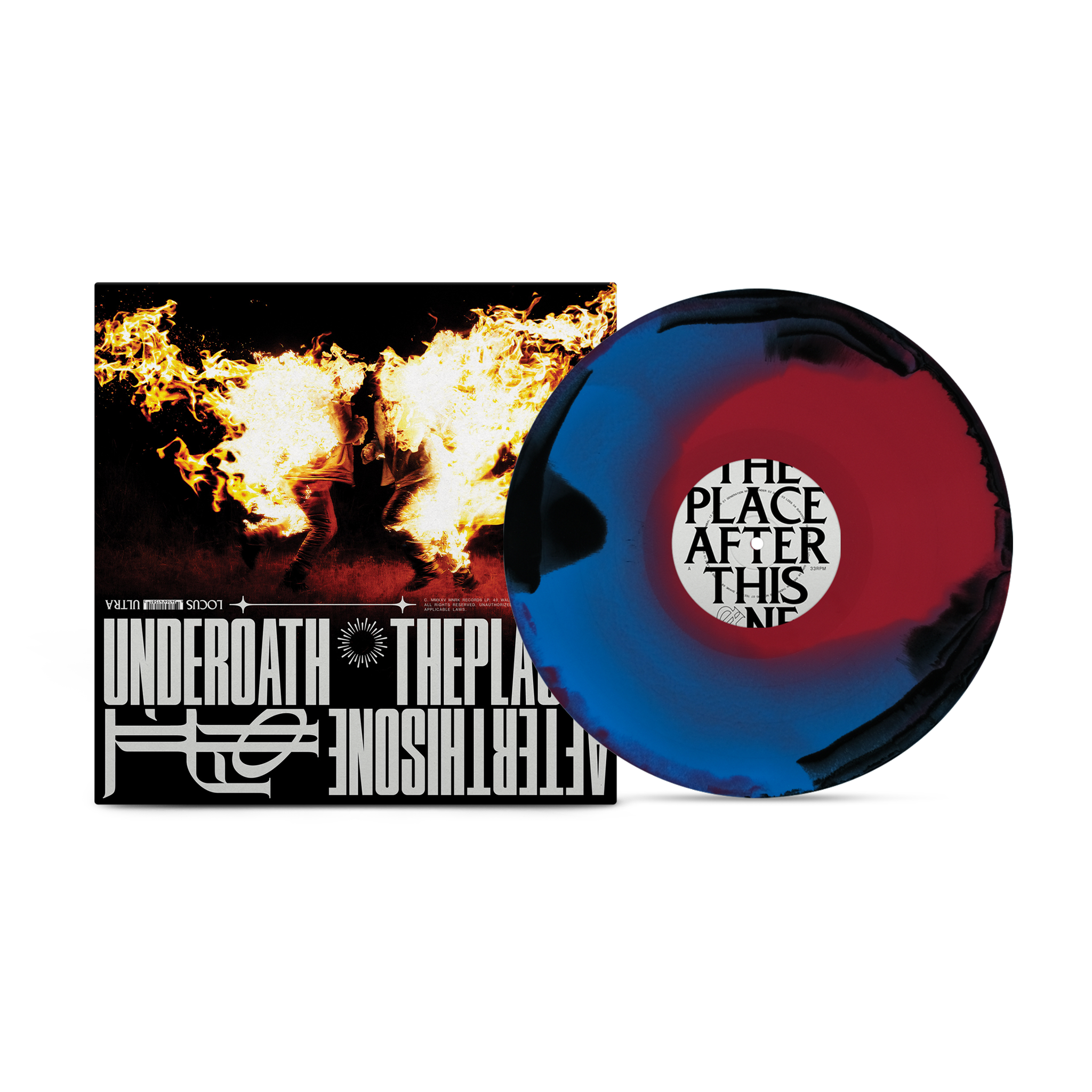 Underoath - The Place After This One Black + Blue Red Swirl Vinyl Record