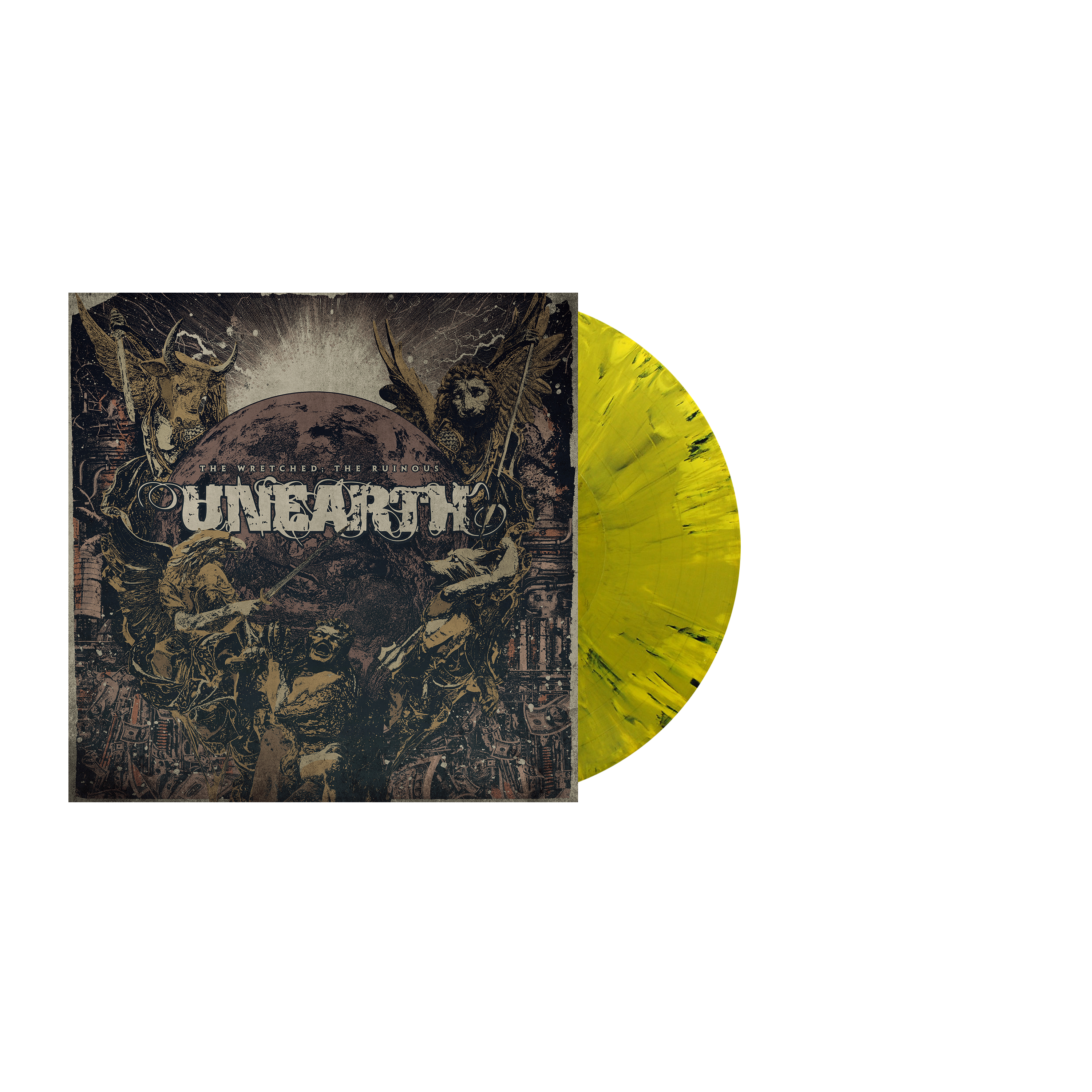 Unearth ‘The Wretched; The Ruinous’ LP (Limited Edition – Only 300 Made, Yellow &amp; Black Marble Vinyl) Vinyl Record