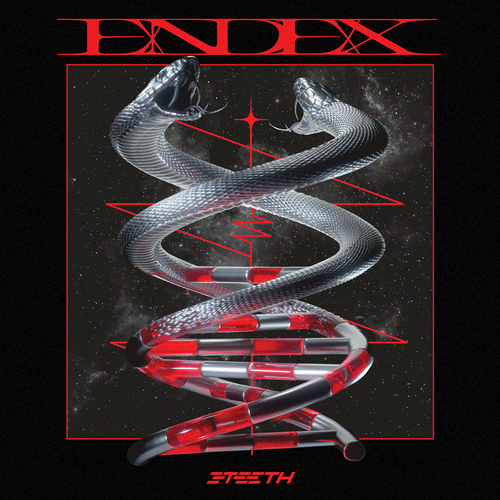 3TEETH - EndEx LP + Exclusive 12" x 12" Lenticular Insert (Limited Edition, Black & White Marble Vinyl) - Vinyl Record