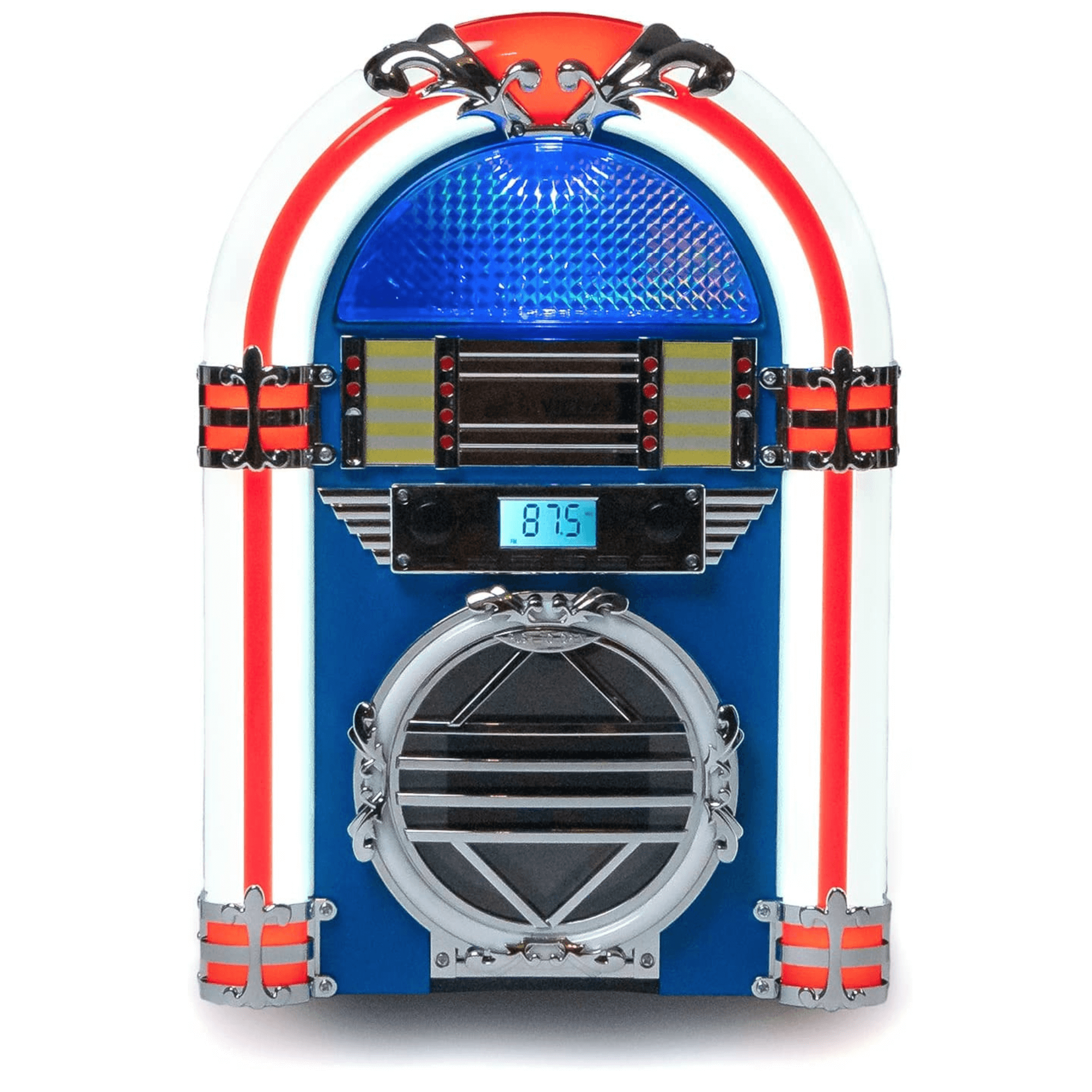 Victor Broadway Desktop Bluetooth Jukebox with CD Player & Color Changing LED Lighting