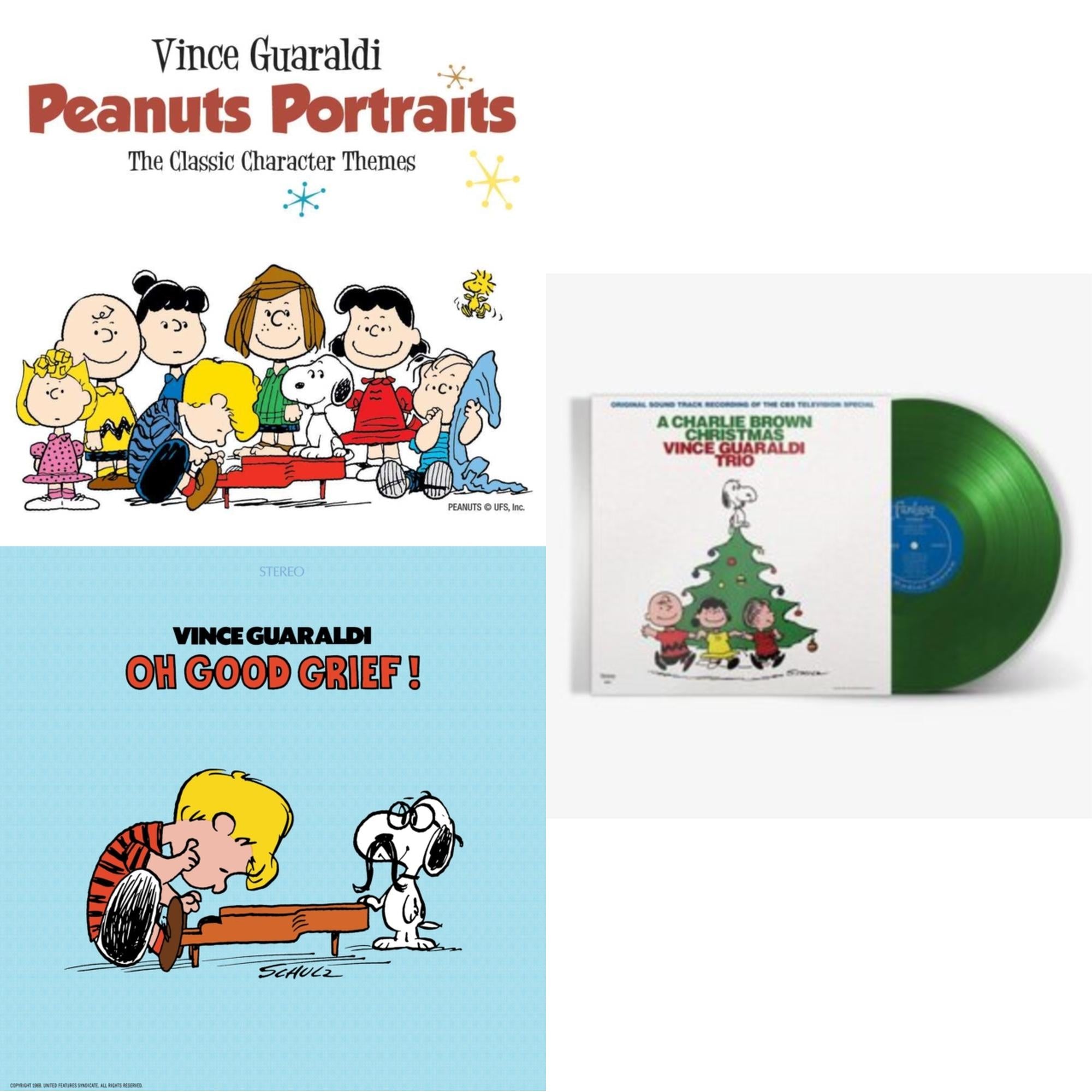 Vince Guaraldi - Peanuts Portraits & Oh Good Grief! & Charlie Brown Christmas - LP Vinyl Bundle
