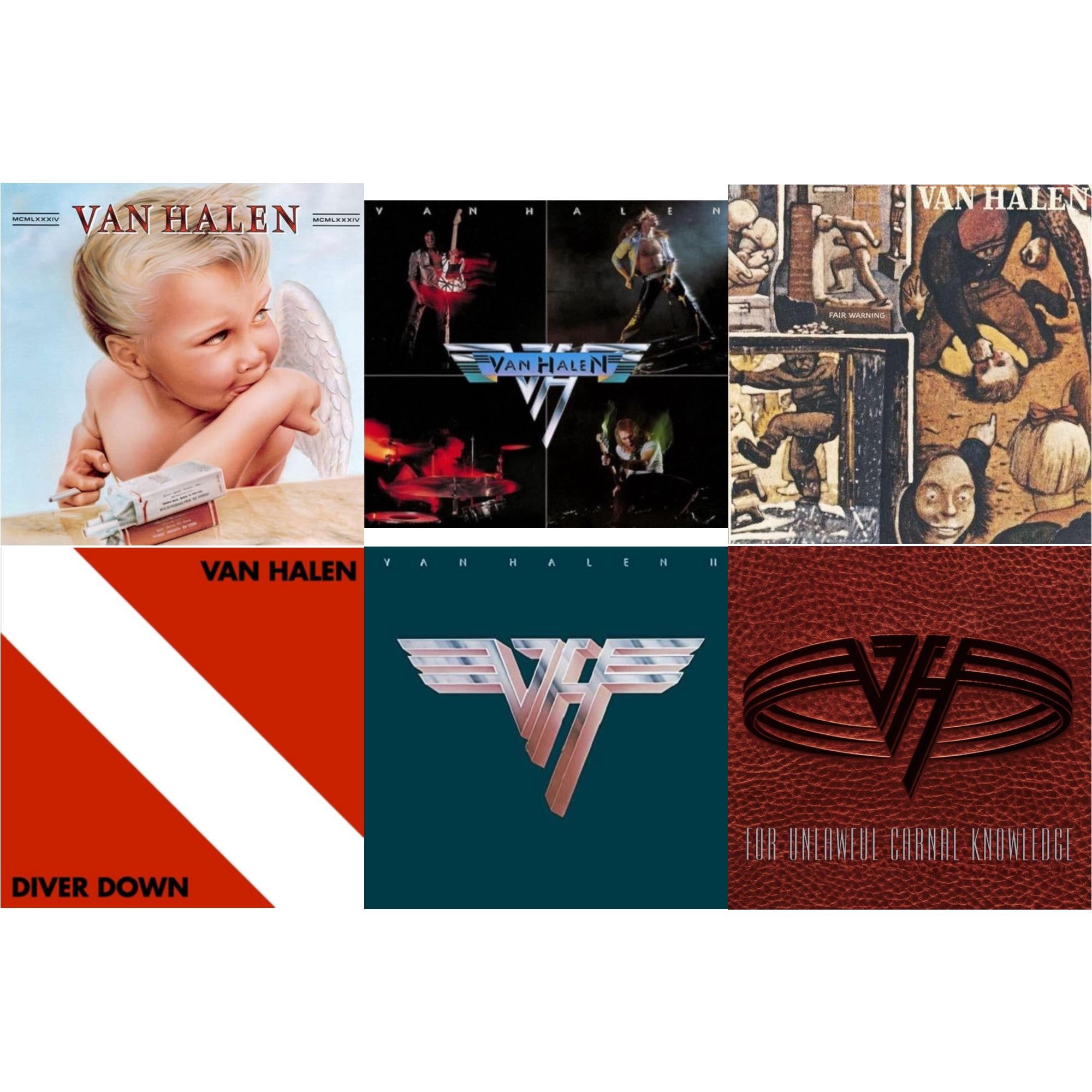 Van Halen Ii (180G/Remastered) & Fair Warning & Diver Down & Van Halen (Digitally Remastered) & 1984 & For Unlawful Carnal Knowledge (2LP/Blu-Ray/2CD)
