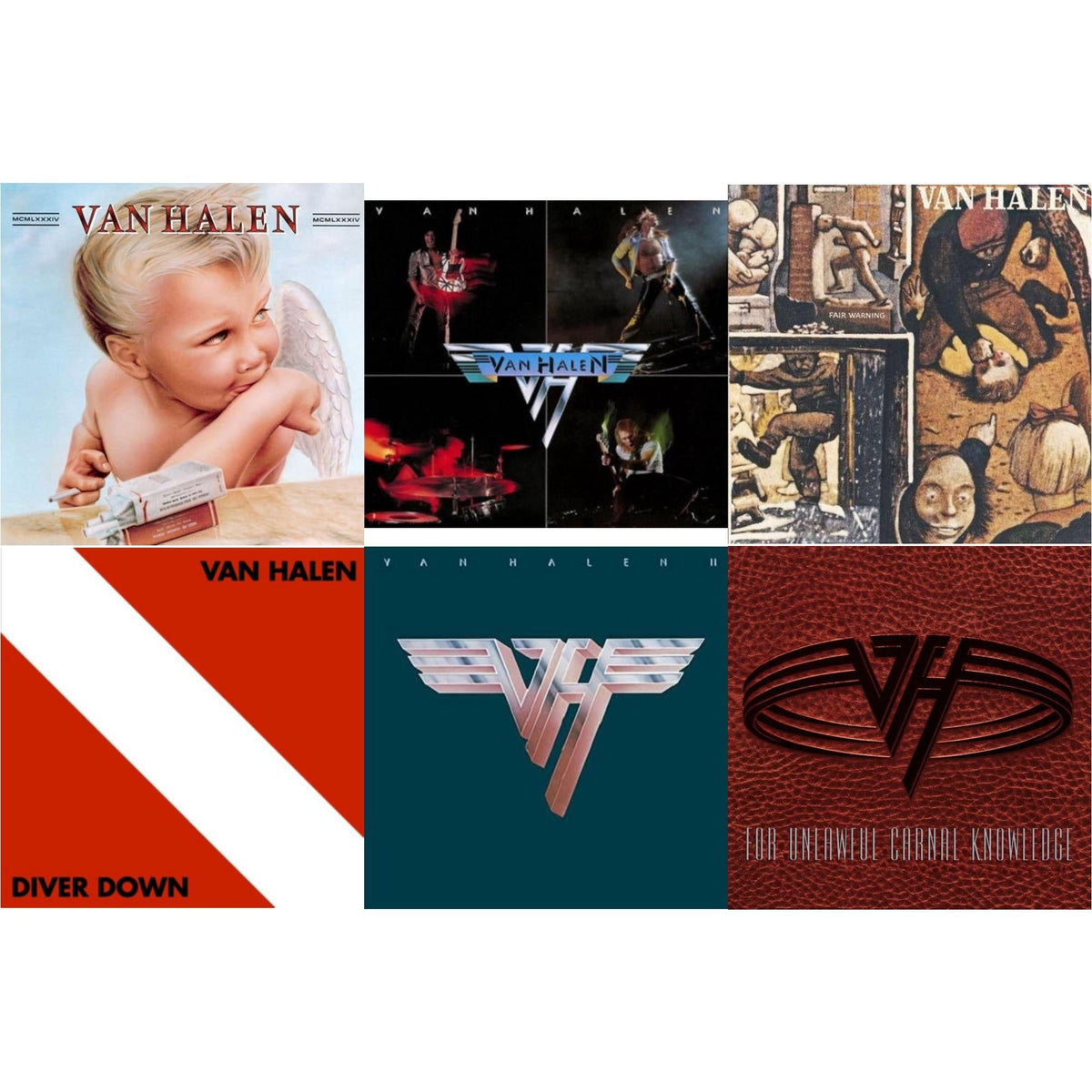 Van Halen Ii (180G/Remastered) & Fair Warning & Diver Down & Van Halen (Digitally Remastered) & 1984 & For Unlawful Carnal Knowledge (2LP/Blu-Ray/2CD)