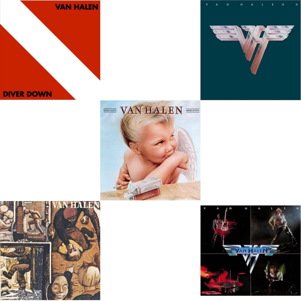 Van Halen - Diver Down & Fair Warning & 1984 & Van Halen Ii (180G/Remastered) & Van Halen (Digitally Remastered) - LP Vinyl Bundle