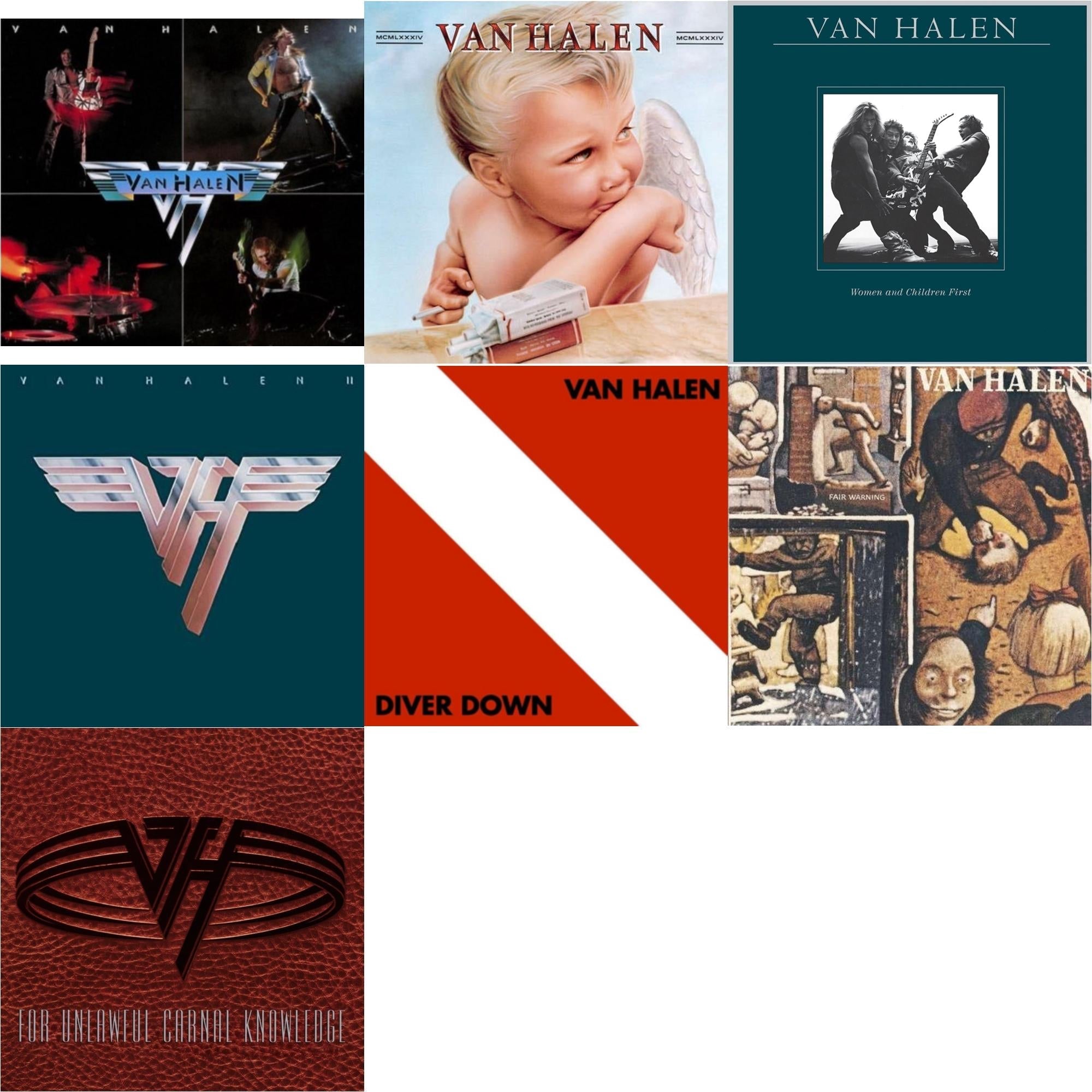Van Halen Ii (180G/Remastered) & Women & Children First & Fair Warning & Diver Down & Van Halen (Digitally Remastered) & 1984 & For Unlawful Carnal Knowledge (2LP/Blu-Ray/2CD)