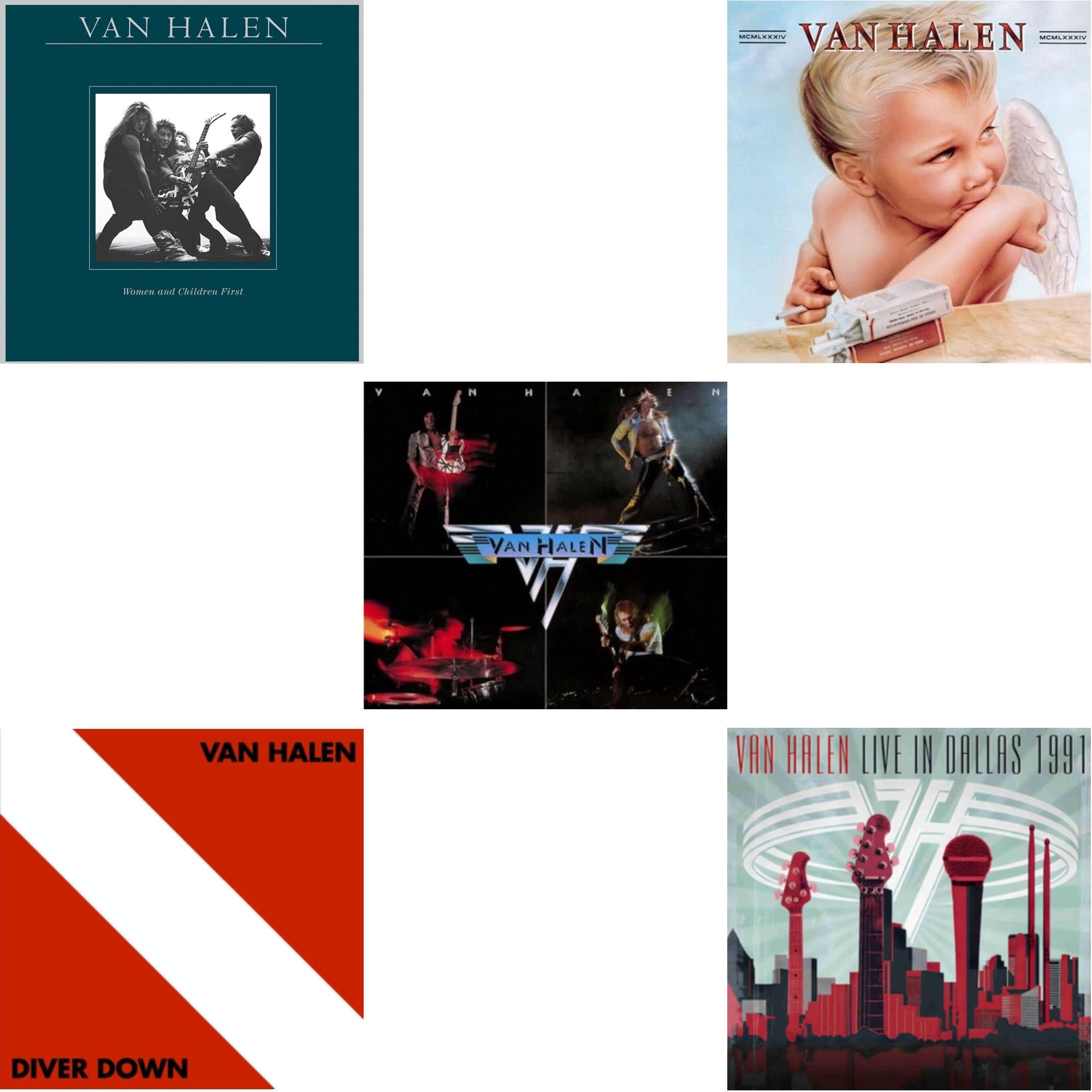 Women & Children First & Diver Down & Van Halen (Digitally Remastered) & 1984 & Live In Dallas 1991 (X) (2LP)
