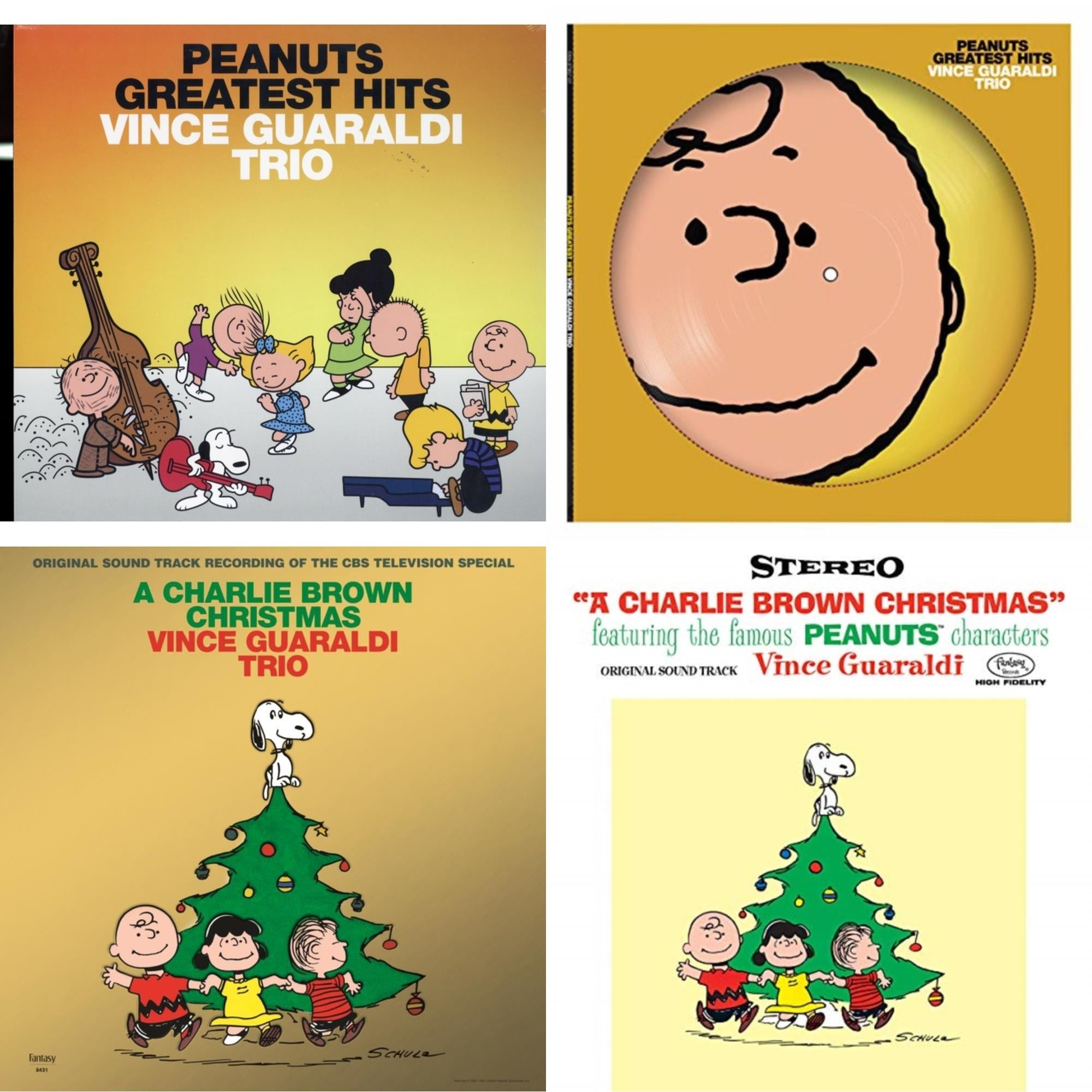 Vince Trio Guaraldi - Charlie Brown Christmas (180G) & Peanuts Greatest Hits & Peanuts Greatest Hits (Picdisc) & Charlie Brown Christmas (2022 Gold Foil Edition) - LP Vinyl Bundle