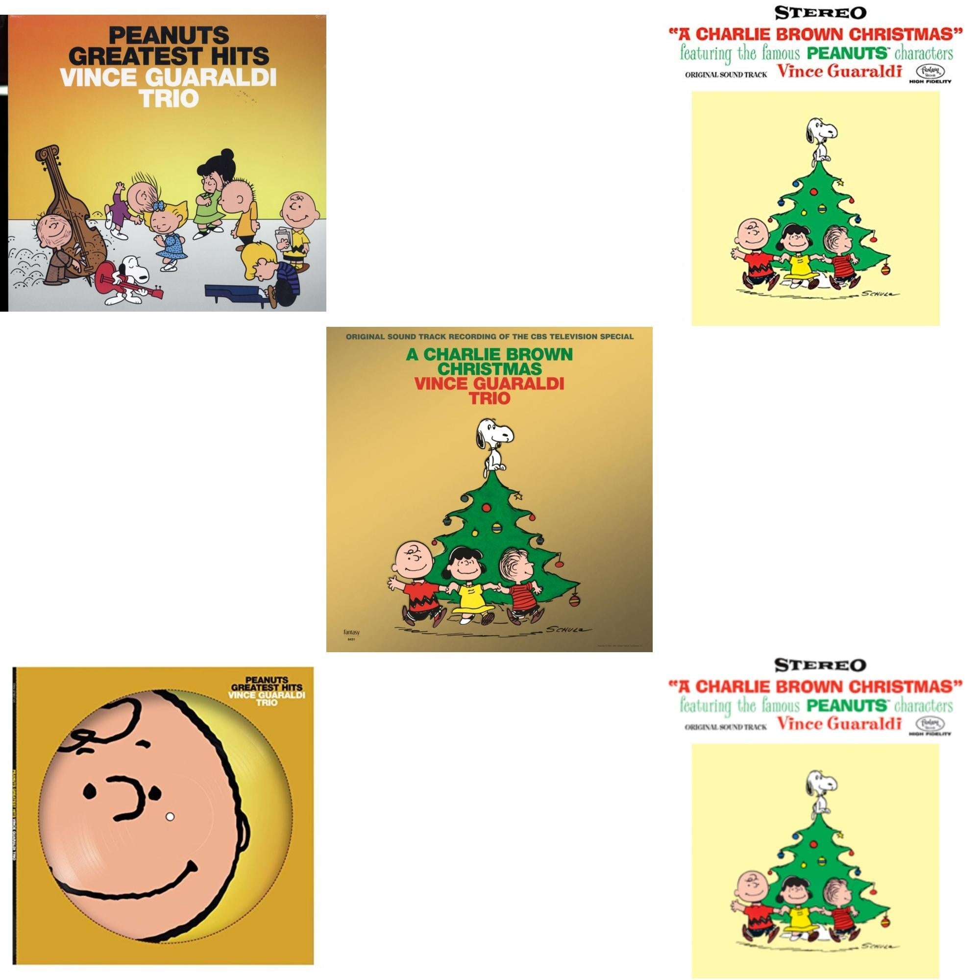 Vince Trio Guaraldi - Charlie Brown Christmas (180G) & Charlie Brown Christmas (Deluxe Edition/2LP) & Peanuts Greatest Hits & Peanuts Greatest Hits (Picdisc) & Charlie Brown Christmas (2022 Gold Foil Edition)