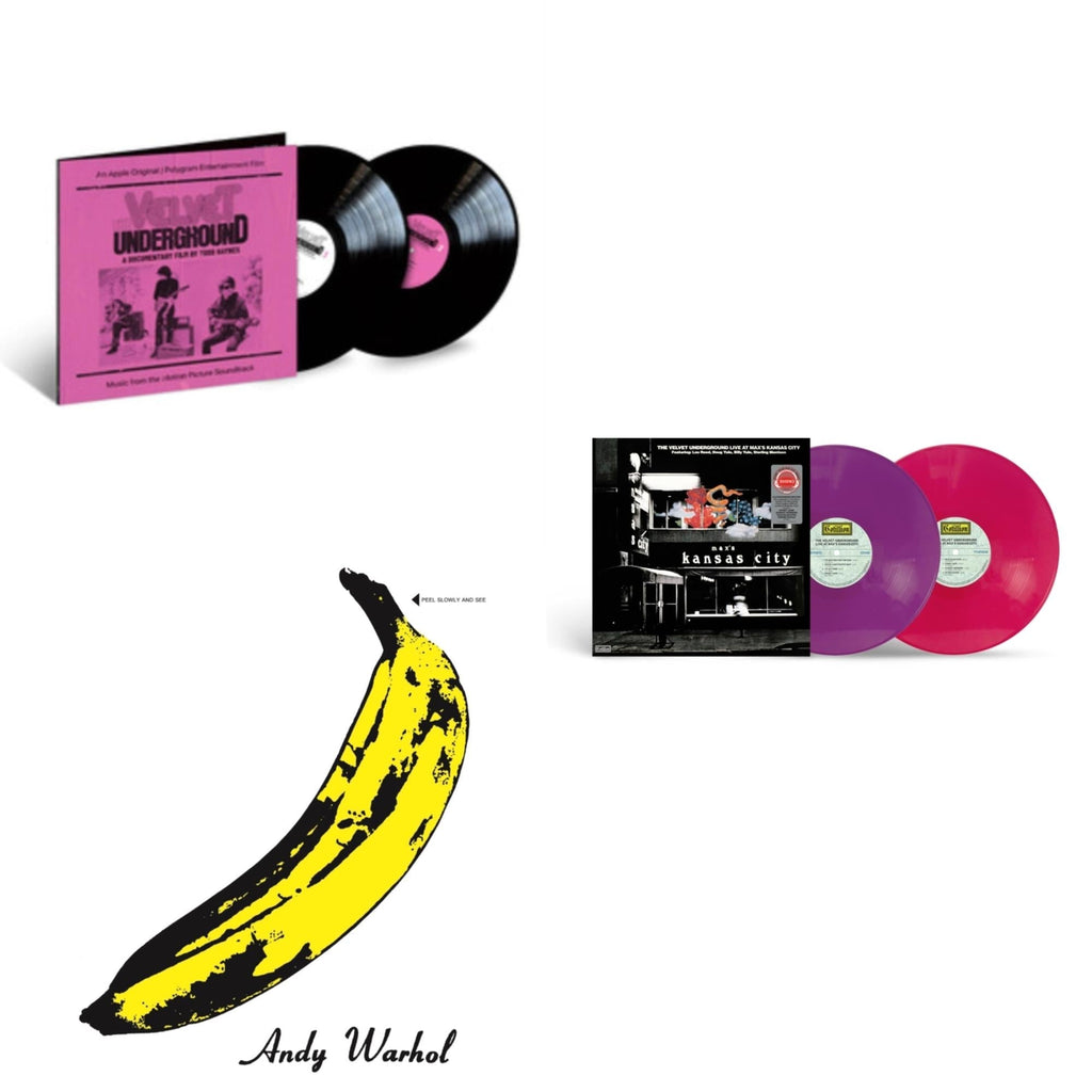 Velvet Underground - Velvet Underground: A Documentary Film By Todd Haynes (2LP) & Live At Max's Kansas City: Expanded Version (Remastered) (Orchid & Magenta LP Vinyl) (Syeor) & Velvet Underground & Nico