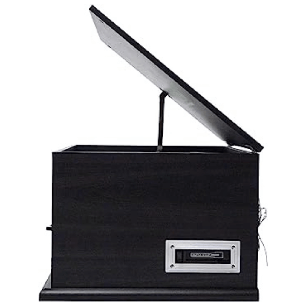 Victor State 7-in-1 Wood Music Center with 3-Speed Turntable and Dual Bluetooth
