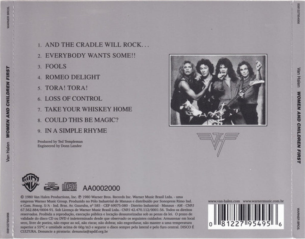 Van Halen – Women and Children First Music CD