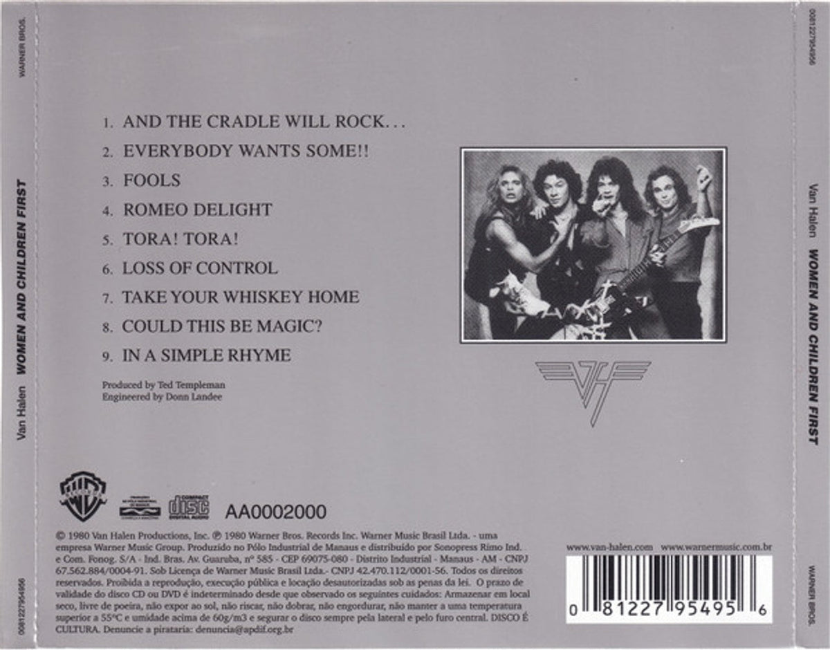 Van Halen – Women and Children First Music CD