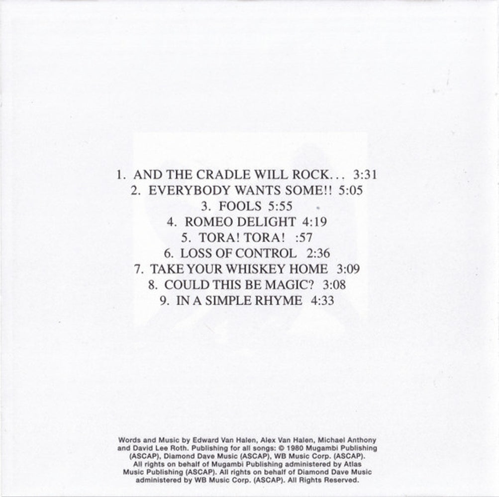 Van Halen – Women and Children First Music CD