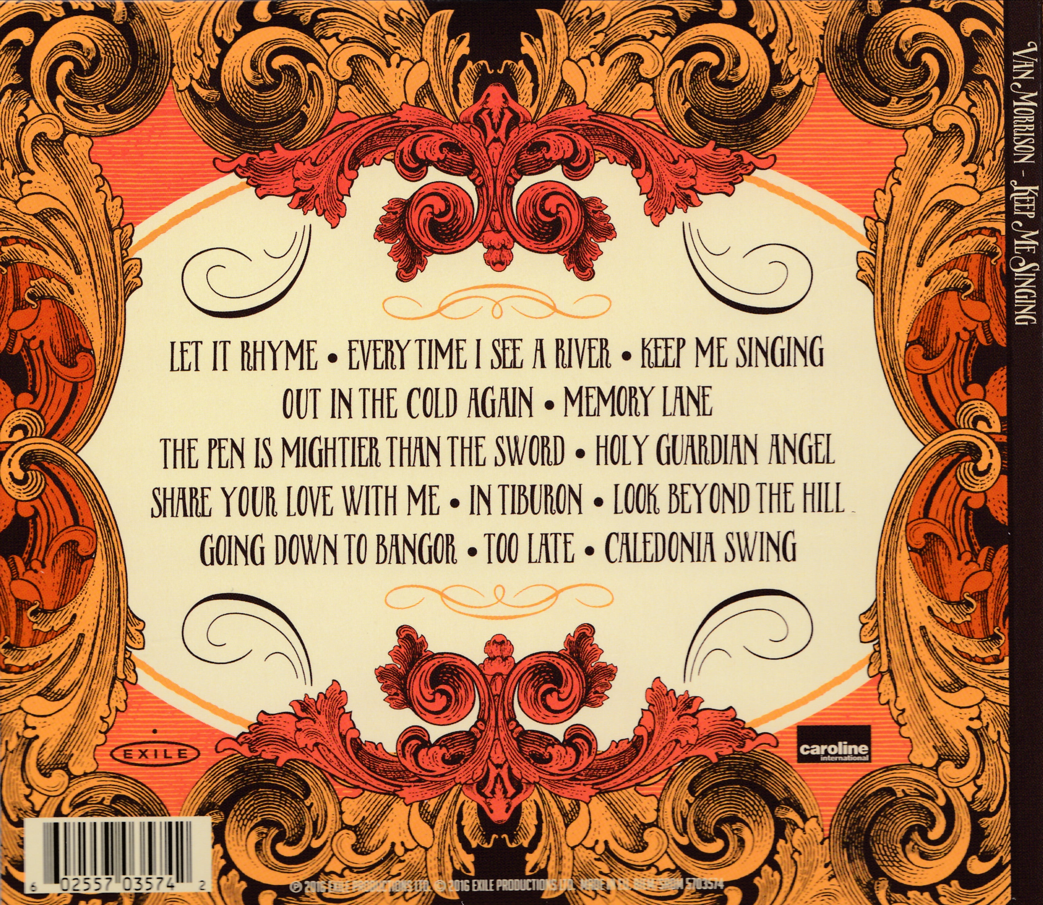 Van Morrison – Keep Me Singing Music CD