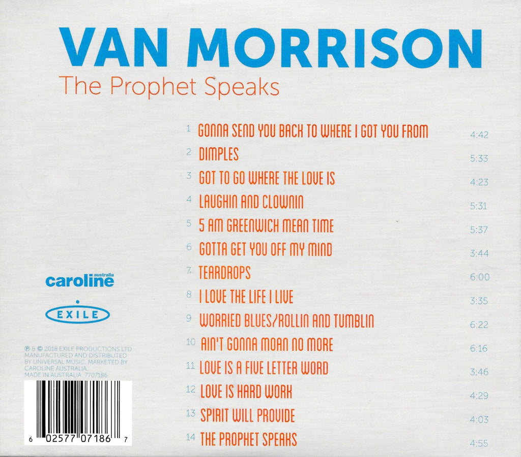Van Morrison – The Prophet Speaks Music CD