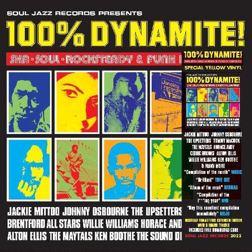 100% Dynamite Ska Soul Rocksteady & Funk In Jamaica (RSD Exclusive, Colored Vinyl, Yellow, Digital Download Card) (2 Lp's) Vinyl Record