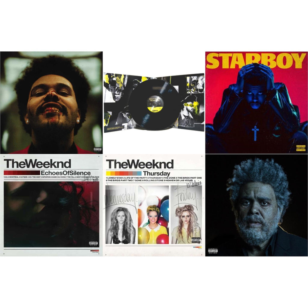 Weeknd - After Hours (X) (2LP) & Beauty Behind The Madness (X) & Starboy (2LP/Translucent Red Vinyl/Gatefold) & Echoes Of Silence & Thursday & Dawn Fm (X) (2LP)