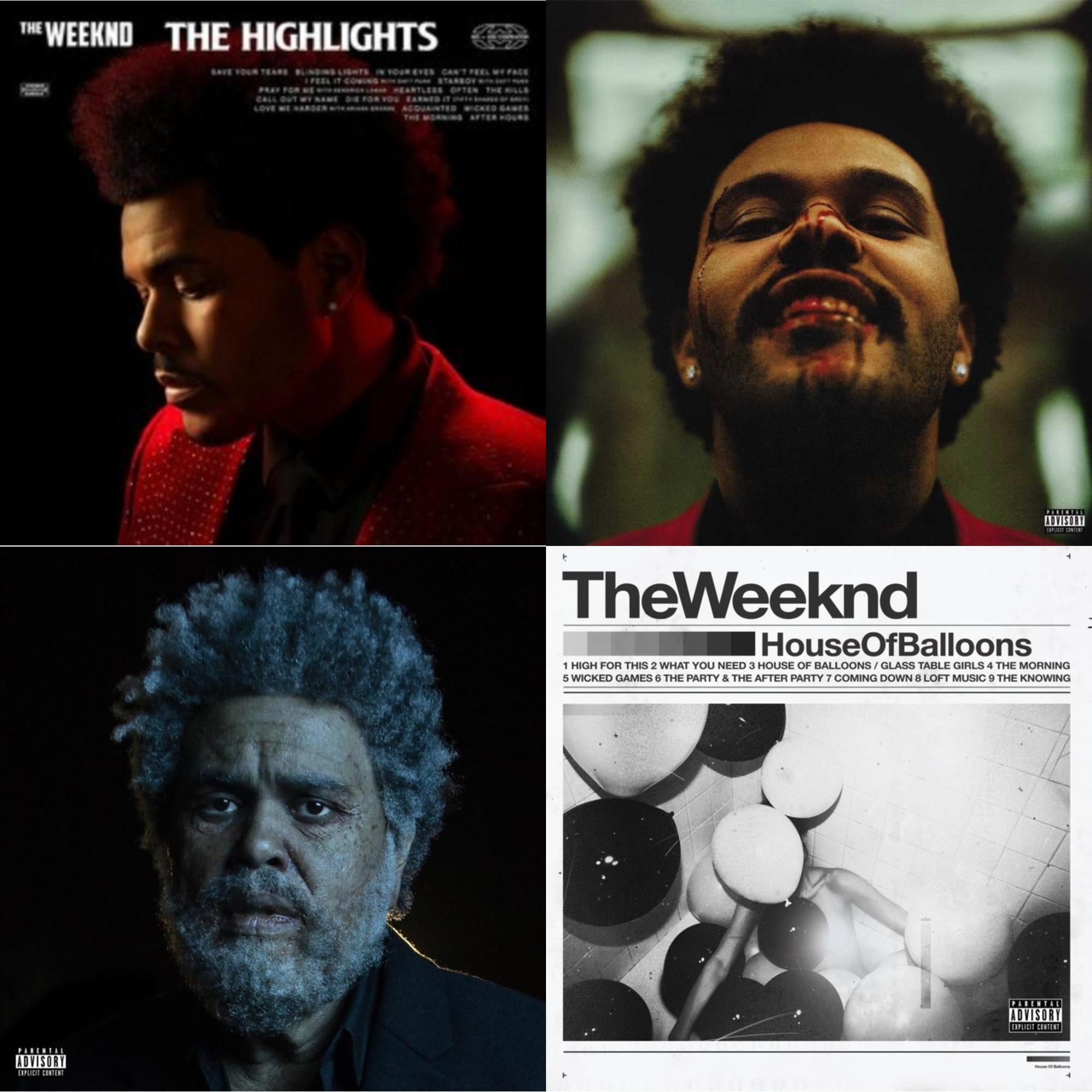 Highlights (2LP) & House Of Balloons (10Th Anniversary) (2LP) & Dawn Fm (X) (2LP) & After Hours (X) (2LP/Clear W/ Red Splatter Vinyl)