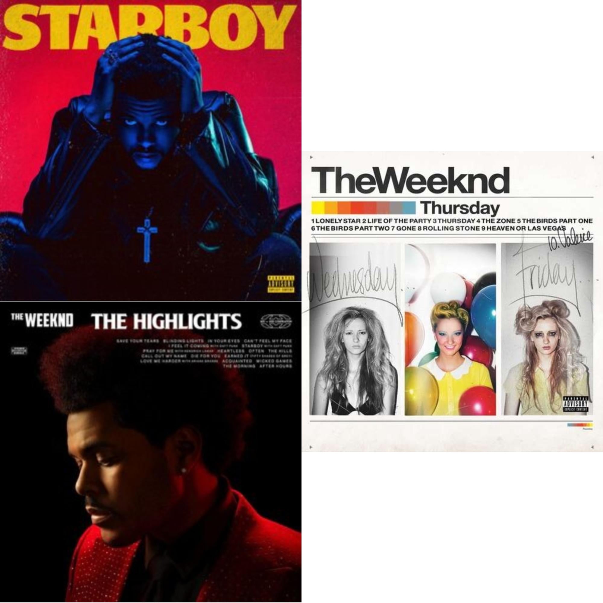 Weeknd - Starboy (2LP/Translucent Red Vinyl/Gatefold) & Highlights (2LP) & Thursday