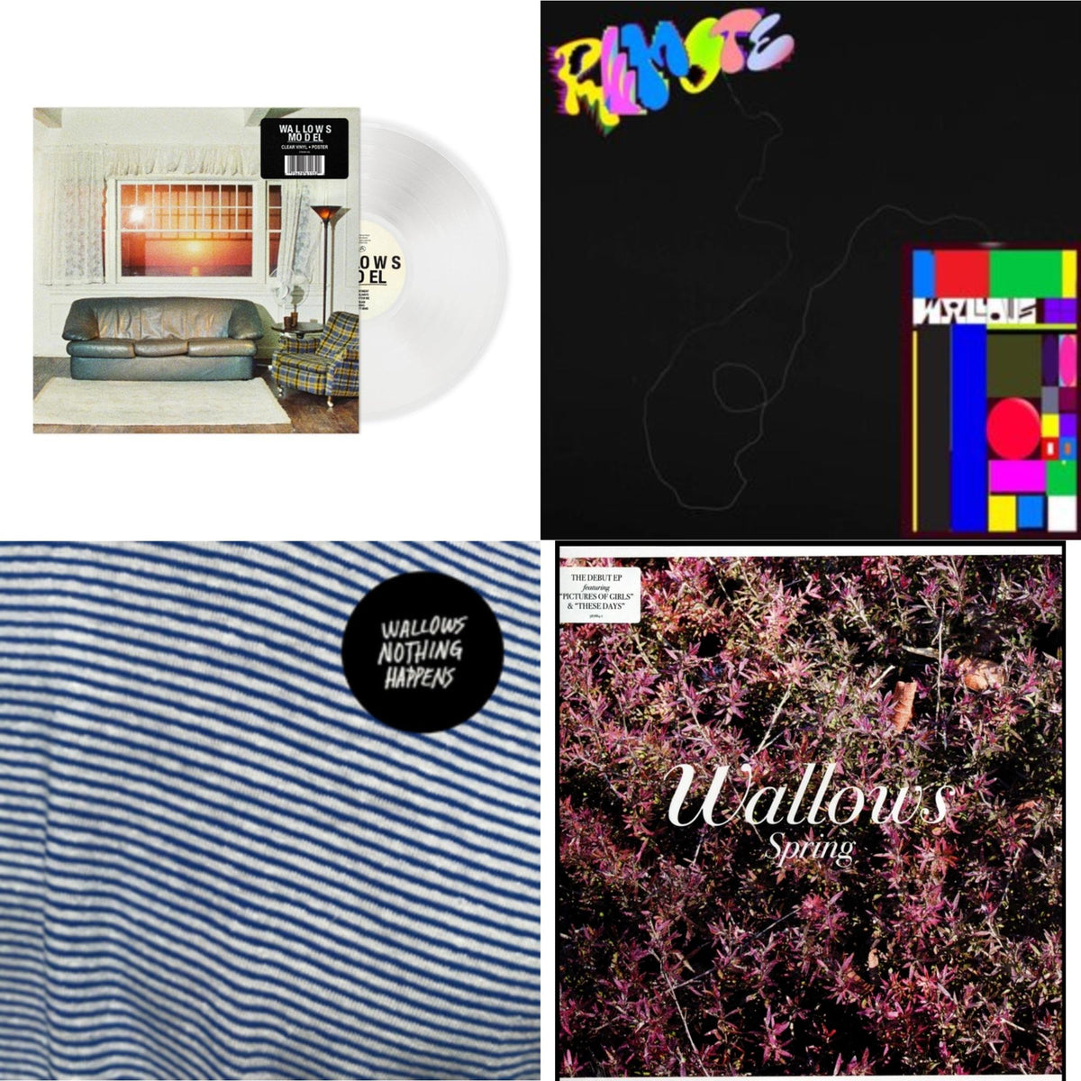 Model (Clear LP Vinyl) & Remote (Pink  LP Vinyl/Etched B-Side) & Nothing Happens (LP/Dl Code) & Spring Ep (X) (Pink & Green LP Vinyl)