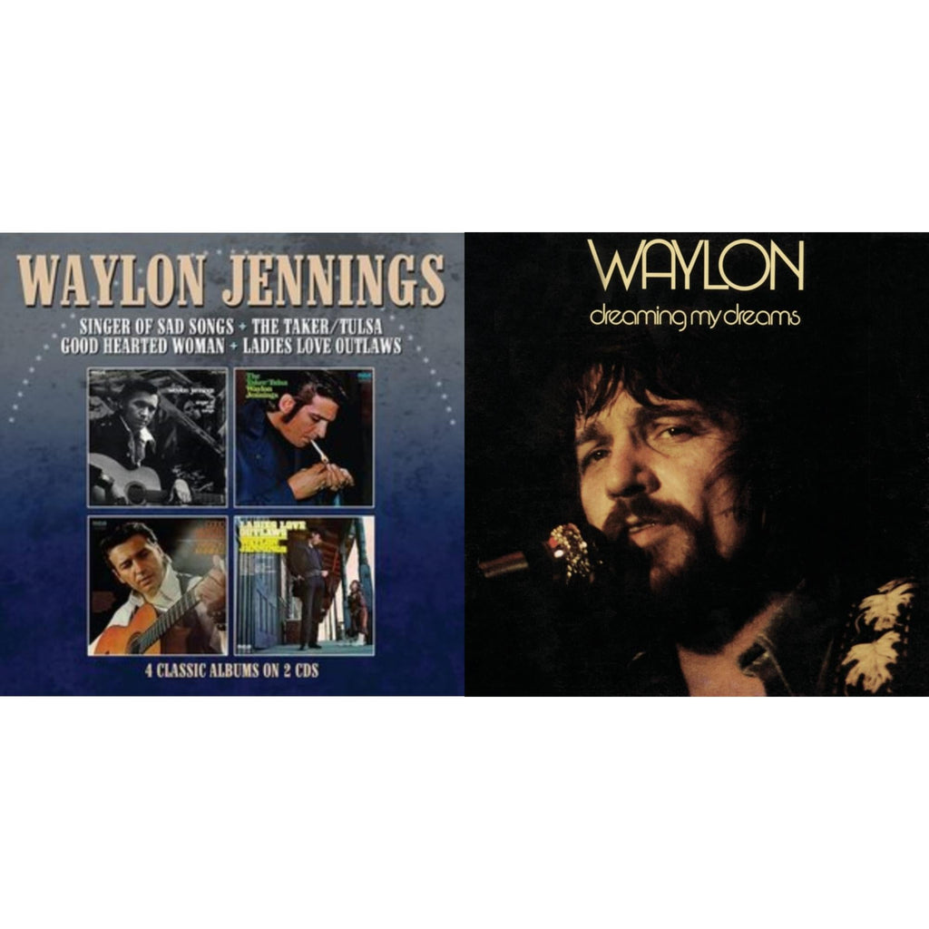 Waylon Jennings - Singer Of Sad Songs / The Taker-Tulsa / Good Hearted Woman / Ladies Love Outlaws & Dreaming My Dreams - CD Bundle