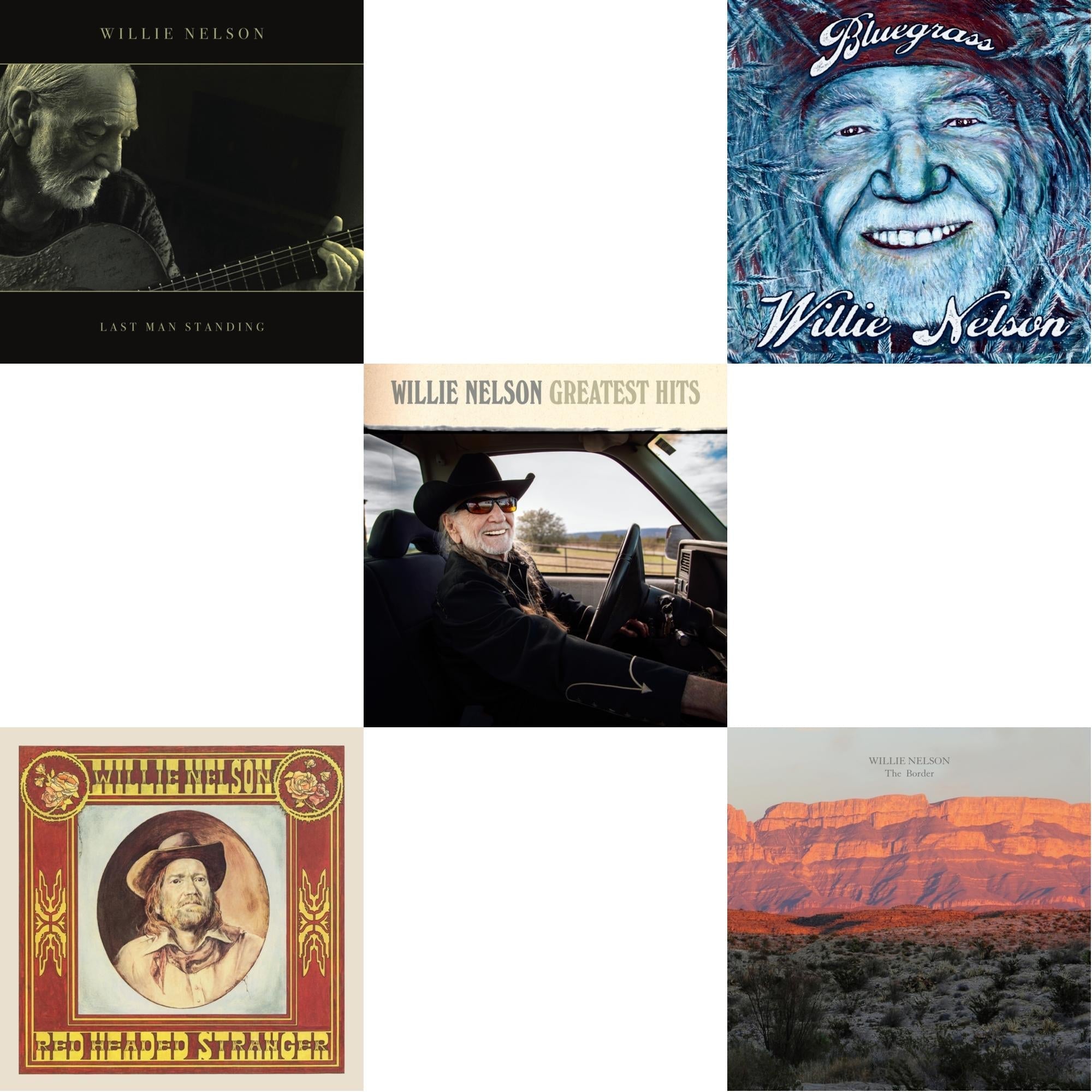 Last Man Standing (140G) & Red Headed Stranger (150G/Dl Insert) & Greatest Hits & Bluegrass (Electric Blue LP Vinyl) & Border