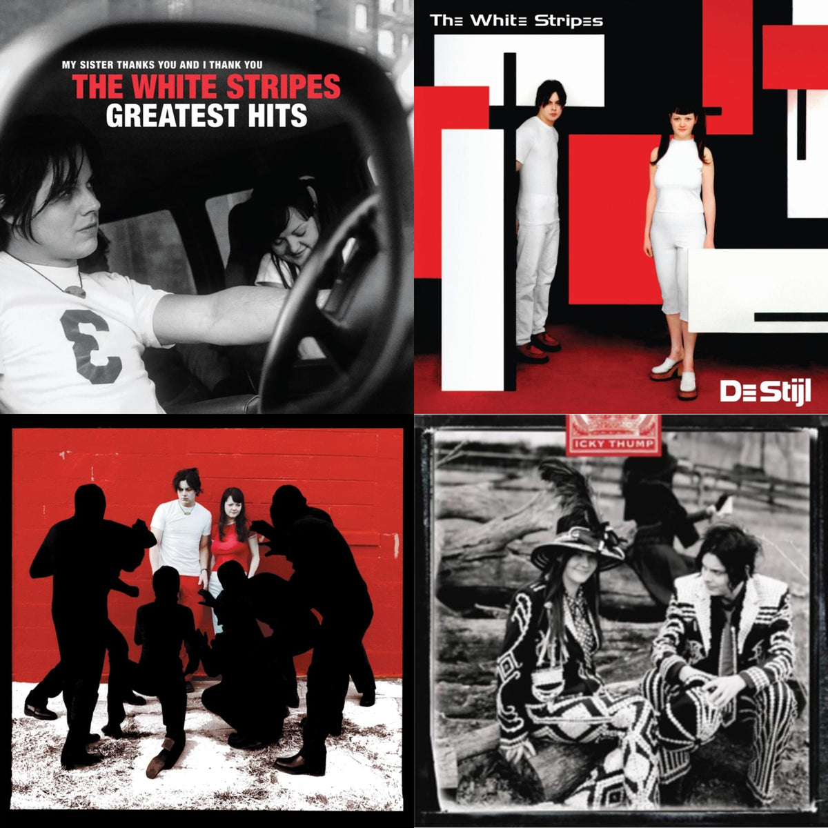 White Stripes - White Stripes Greatest Hits (2LP) & De Stijl & White Blood Cells (Reissue) & Icky Thump (2LP)