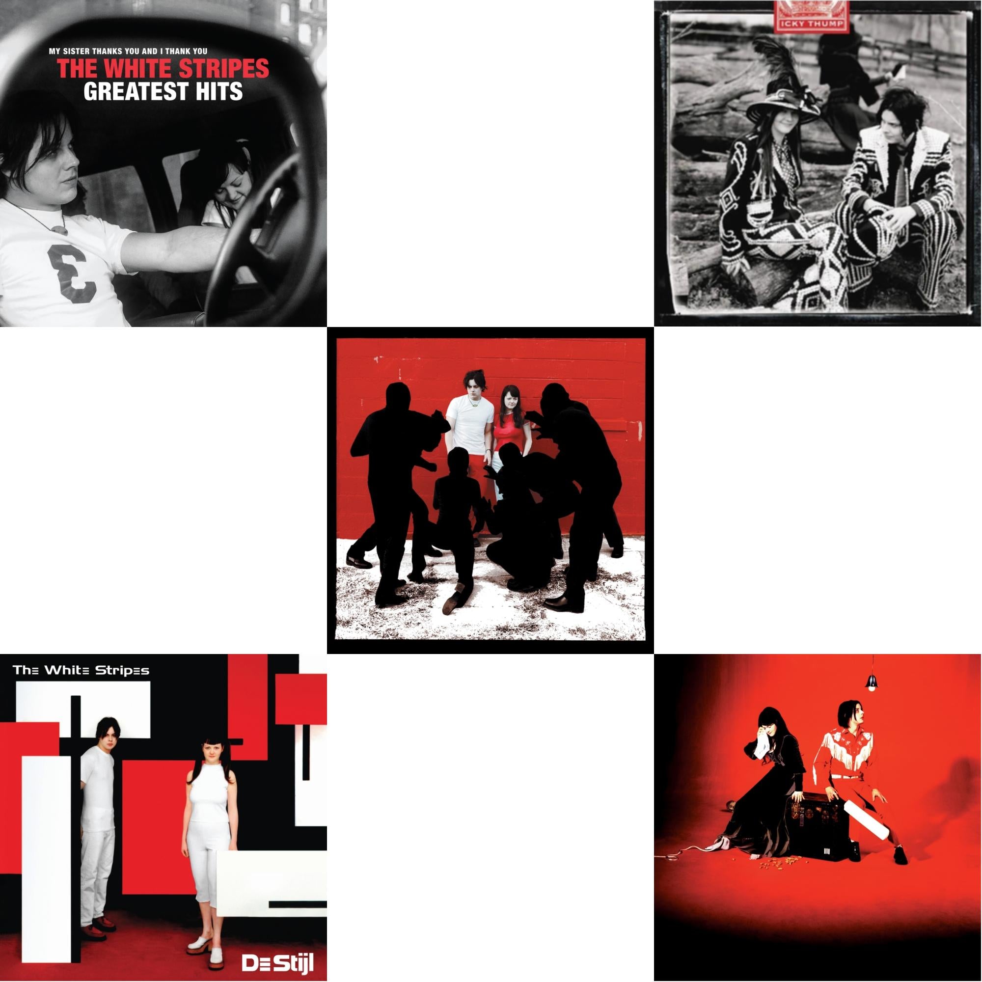 White Stripes - White Stripes Greatest Hits (2LP) & De Stijl & White Blood Cells (Reissue) & Icky Thump (2LP) & Elephant (2LP)