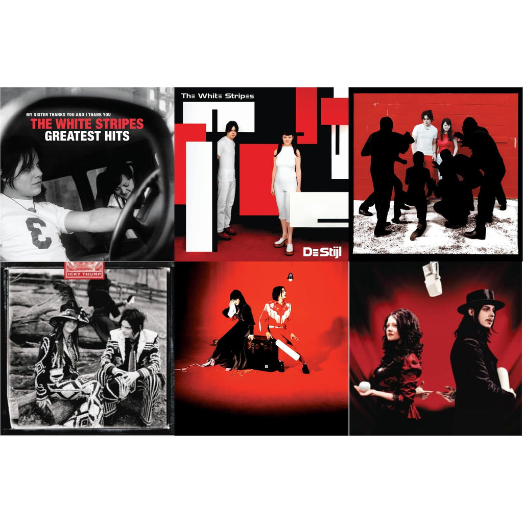 White Stripes - Elephant (2LP) & Get Behind Me Satan (2LP) & Icky Thump (2LP) & De Stijl & White Blood Cells (Reissue) & White Stripes Greatest Hits (2LP)