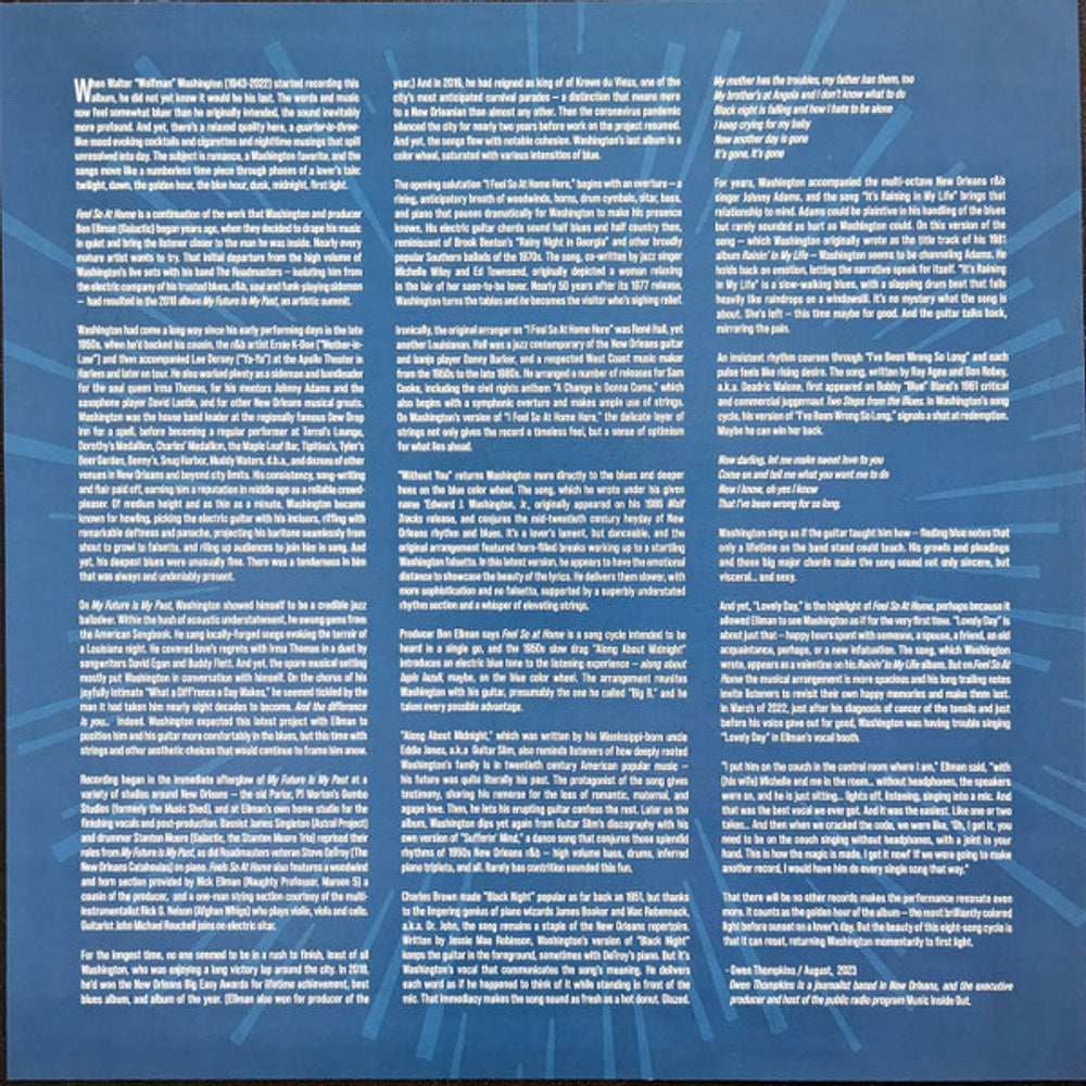 Walter Washington  Wolfman – Feel So At Home (LP Vinyl) Vinyl Record