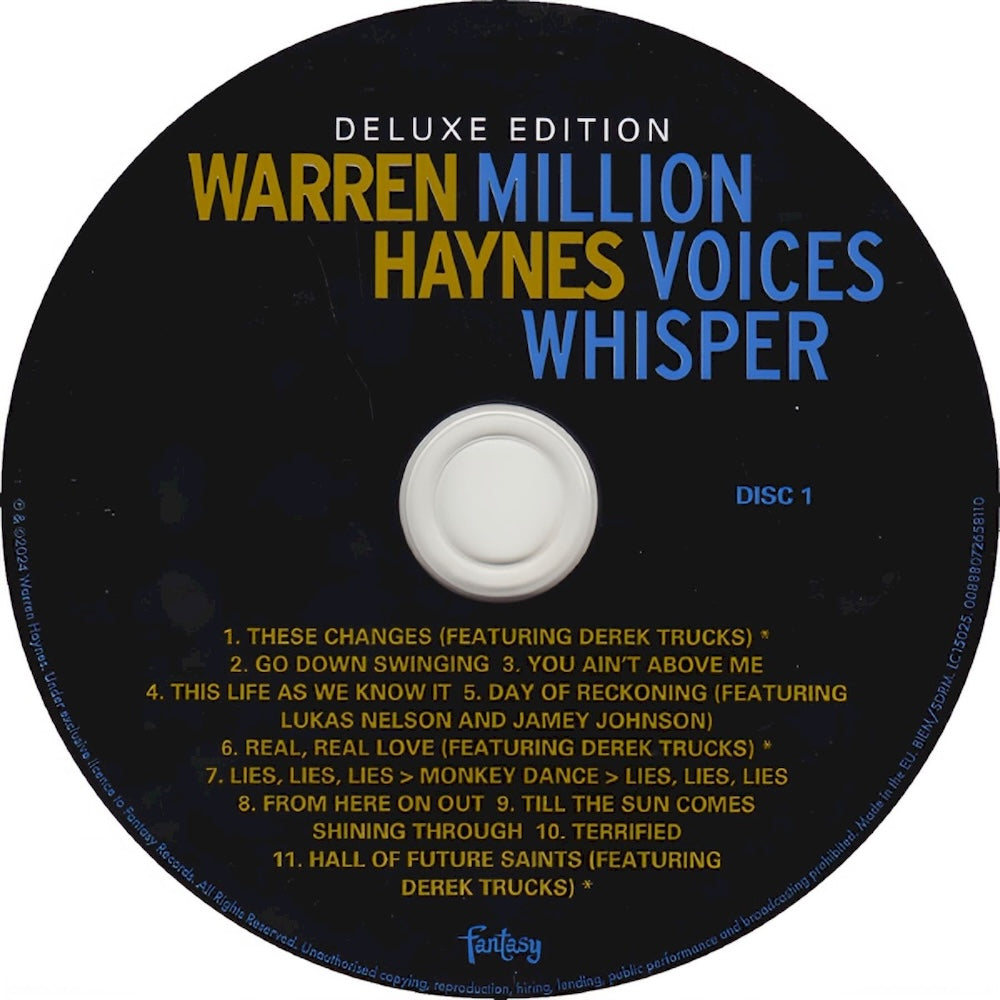 Warren Haynes – Million Voices Whisper (2-CD) Music CD