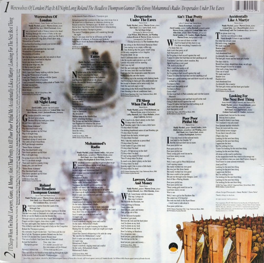 Warren Zevon – A Quiet Normal Life: The Best Of Warren Zevon (LP Vinyl) Vinyl Record