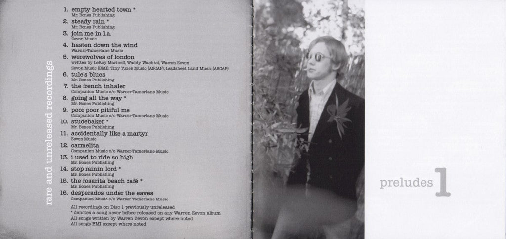 Warren Zevon – Preludes (2-CD) Music CD