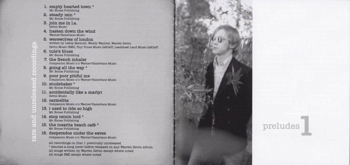 Warren Zevon – Preludes (2-CD) Music CD