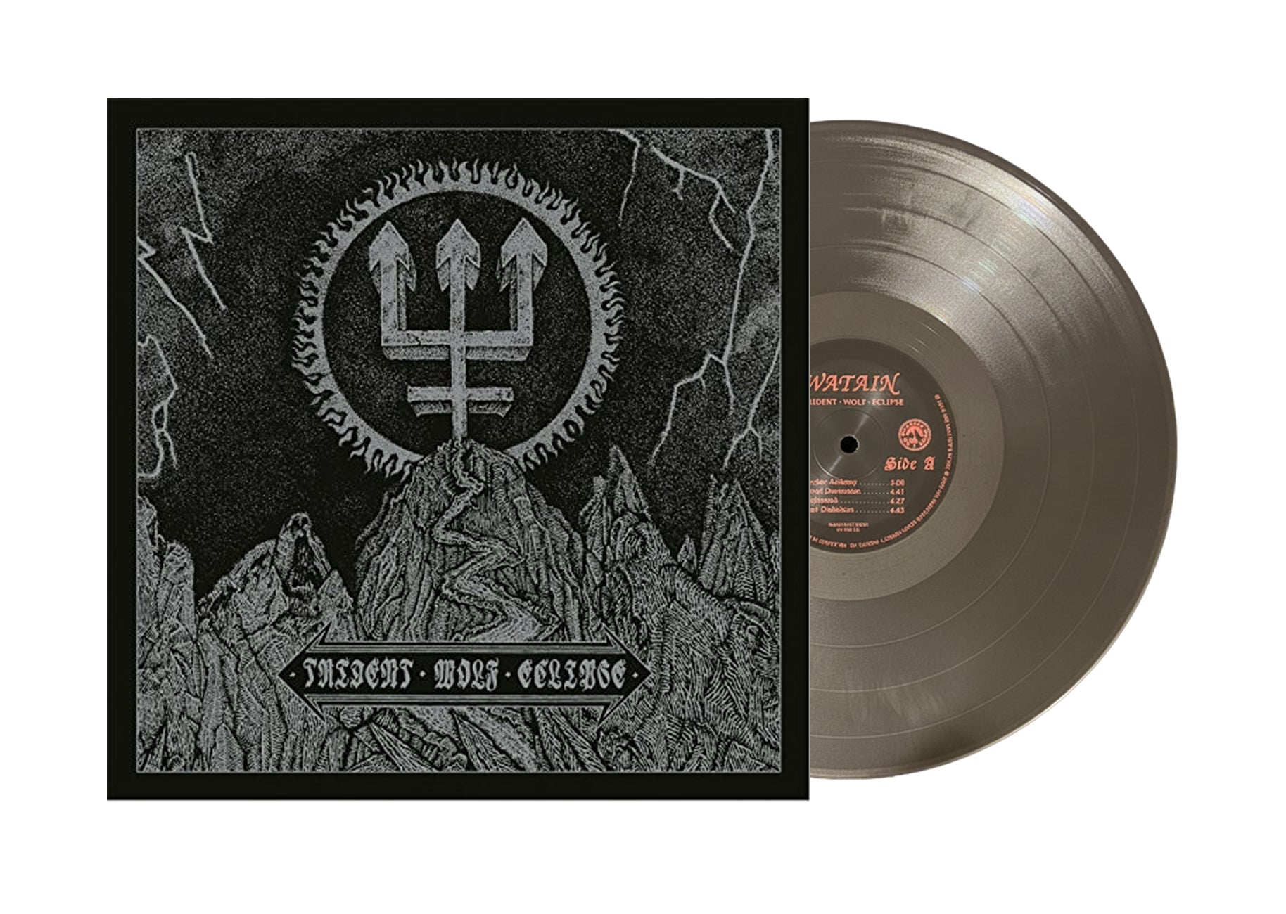 Watain - Trident Wolf Eclipse [Silver & White Marble]