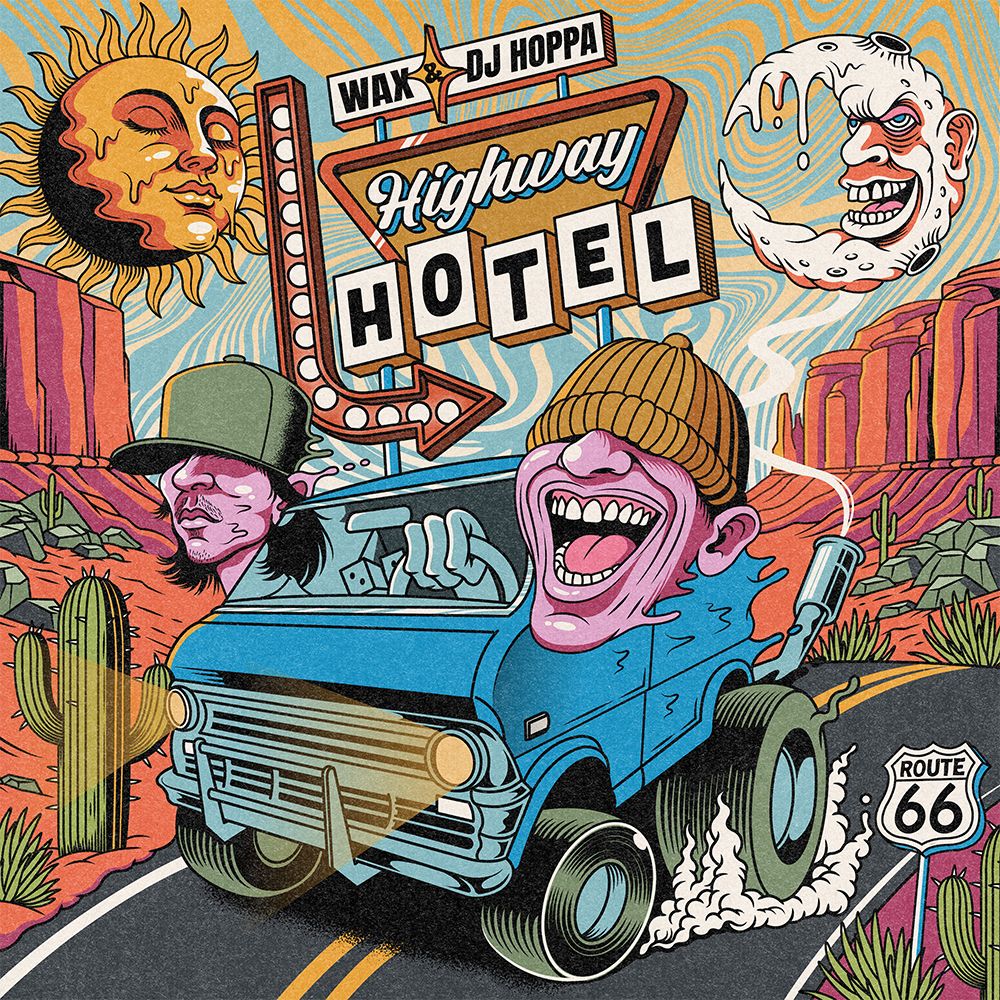 Wax & DJ Hoppa – Highway Hotel (Pink and Green LP Vinyl) Vinyl Record